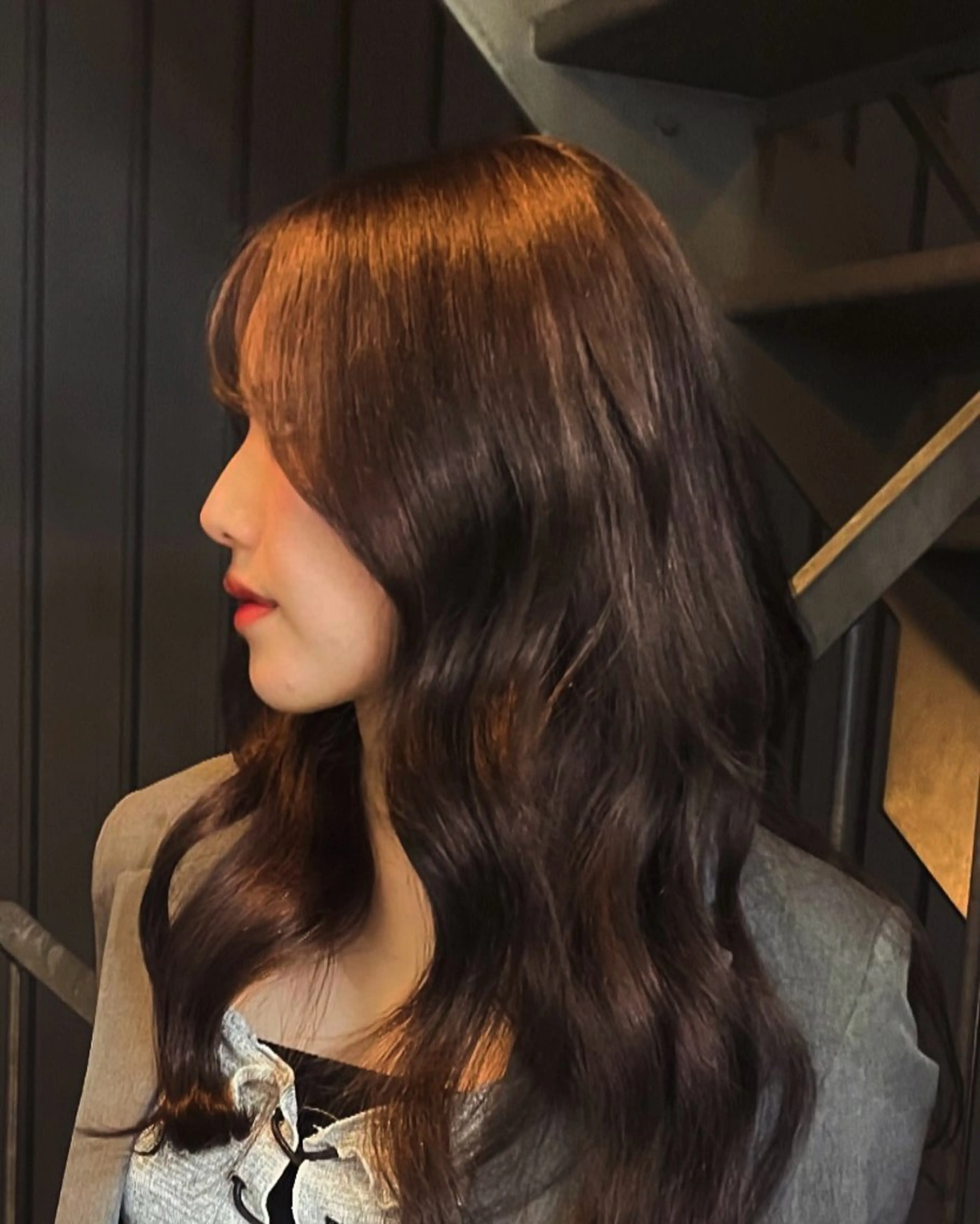 ロング カラー こだわりハイトーン/ ケアブリーチ/岸のヘアスタイル