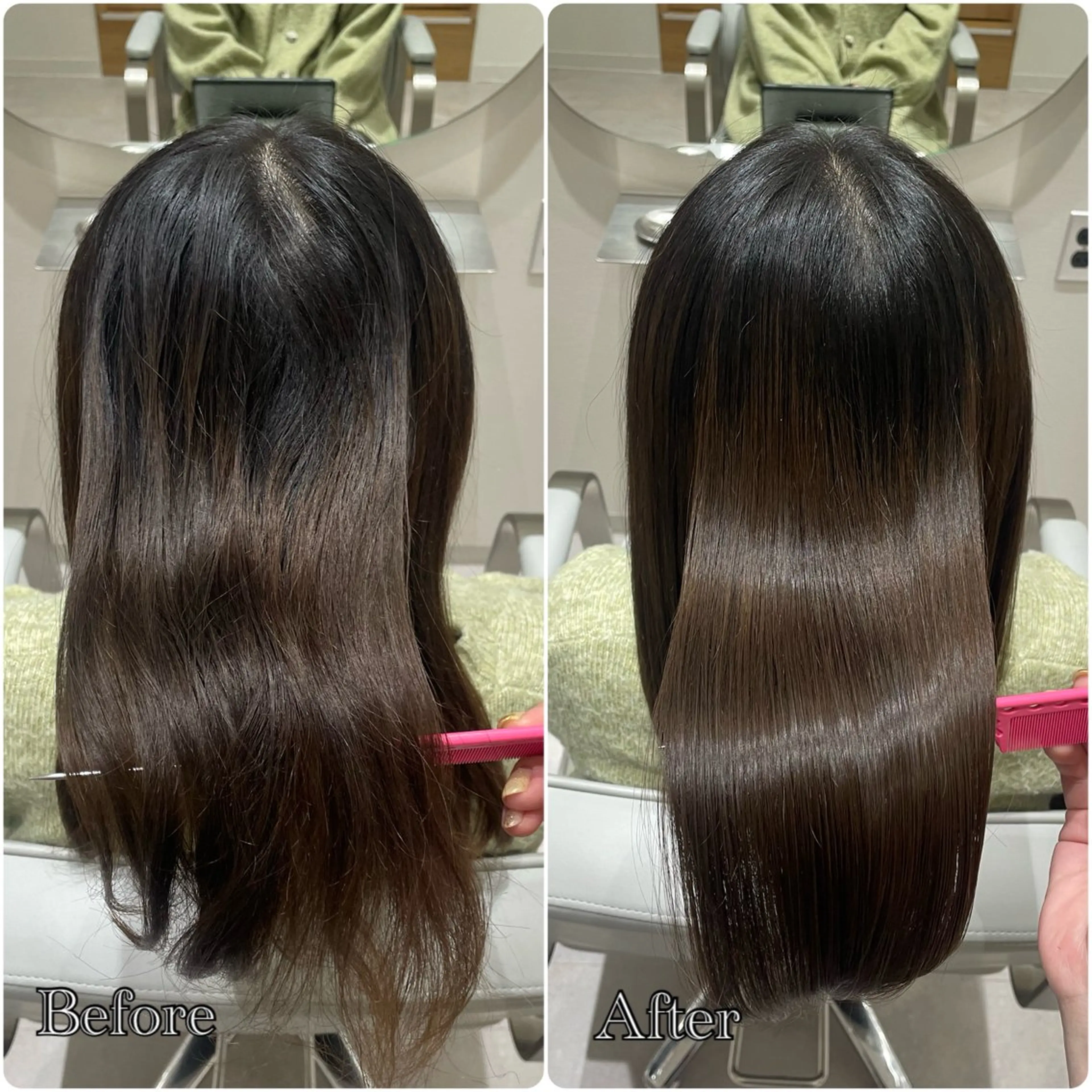 ミディアム 髪質改善 縮毛矯正 トリートメント カット トリートメント 髪質改善✨Zina浦 安/個室🌈YUKIのヘアスタイル