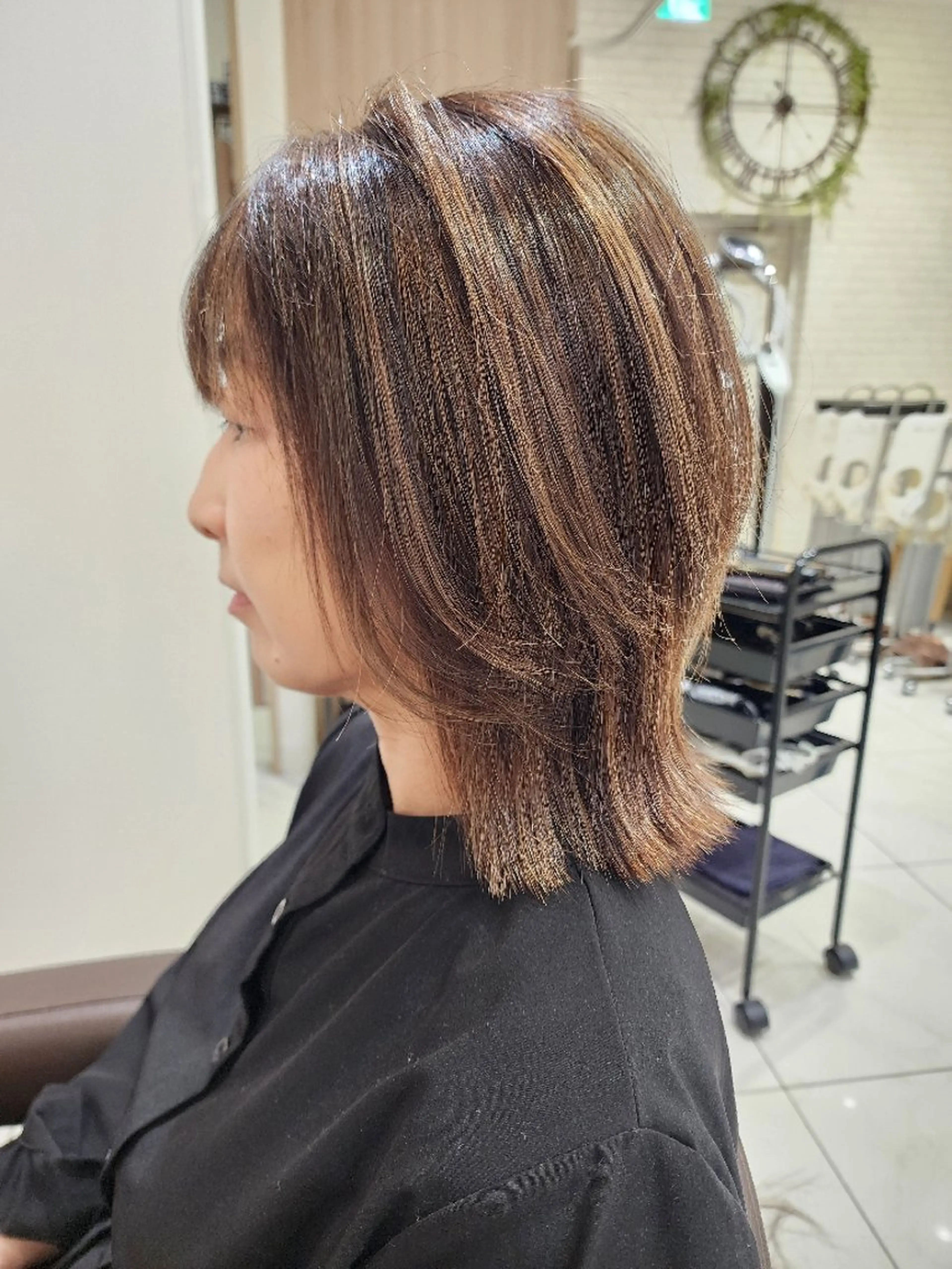 ミディアム カラー ミディアムレイヤー ベージュカラー ブリーチ ブラウンカラー ブラウンベージュ ヘアカラー カラー特化🔥中村 和貴＜Ash津田沼＞のヘアスタイル