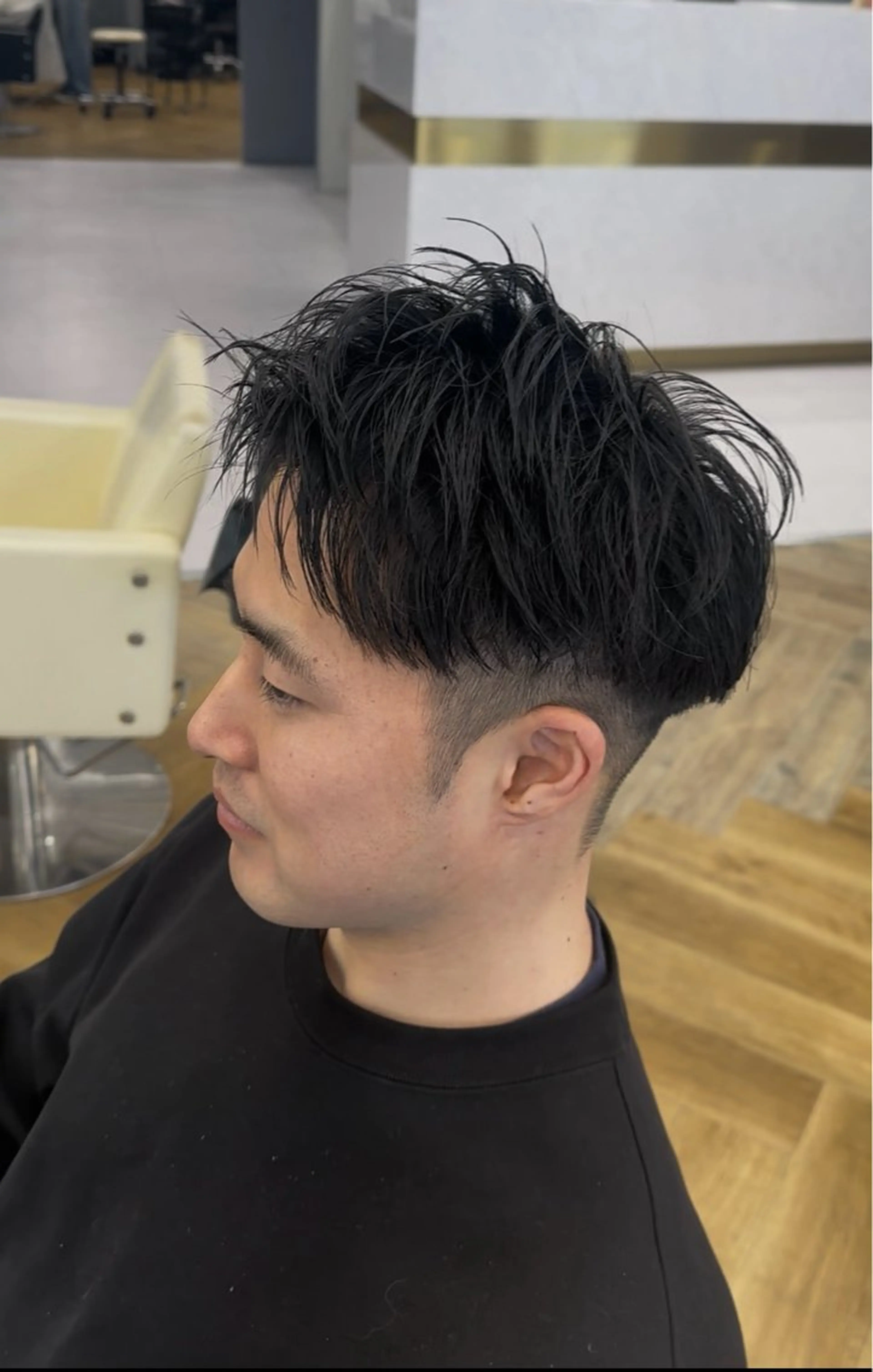 【メンズ限定】アップバングショート　カットの写真