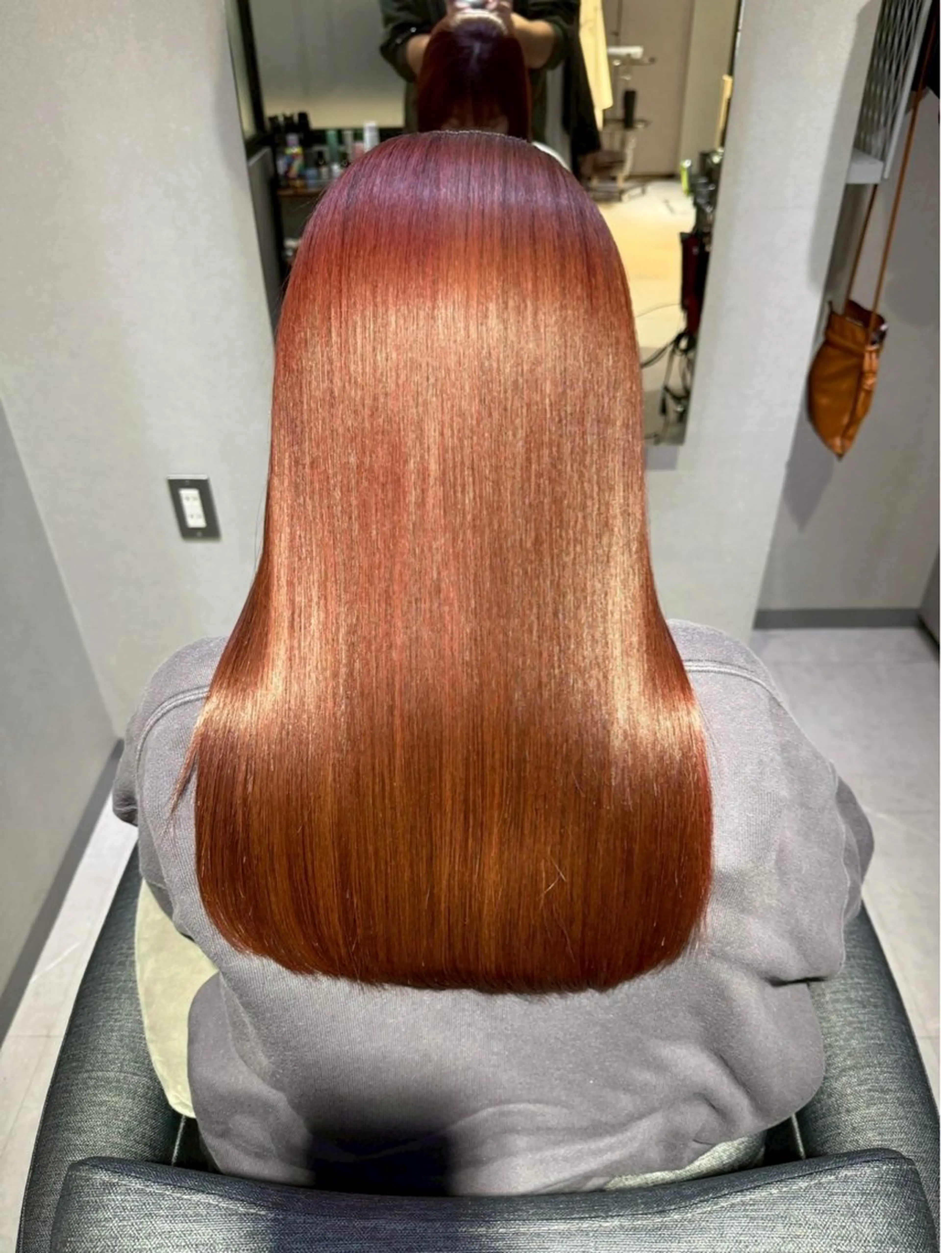 ロング カラー 髪質改善韓国コテ巻き パーマ/城井友輔のヘアスタイル