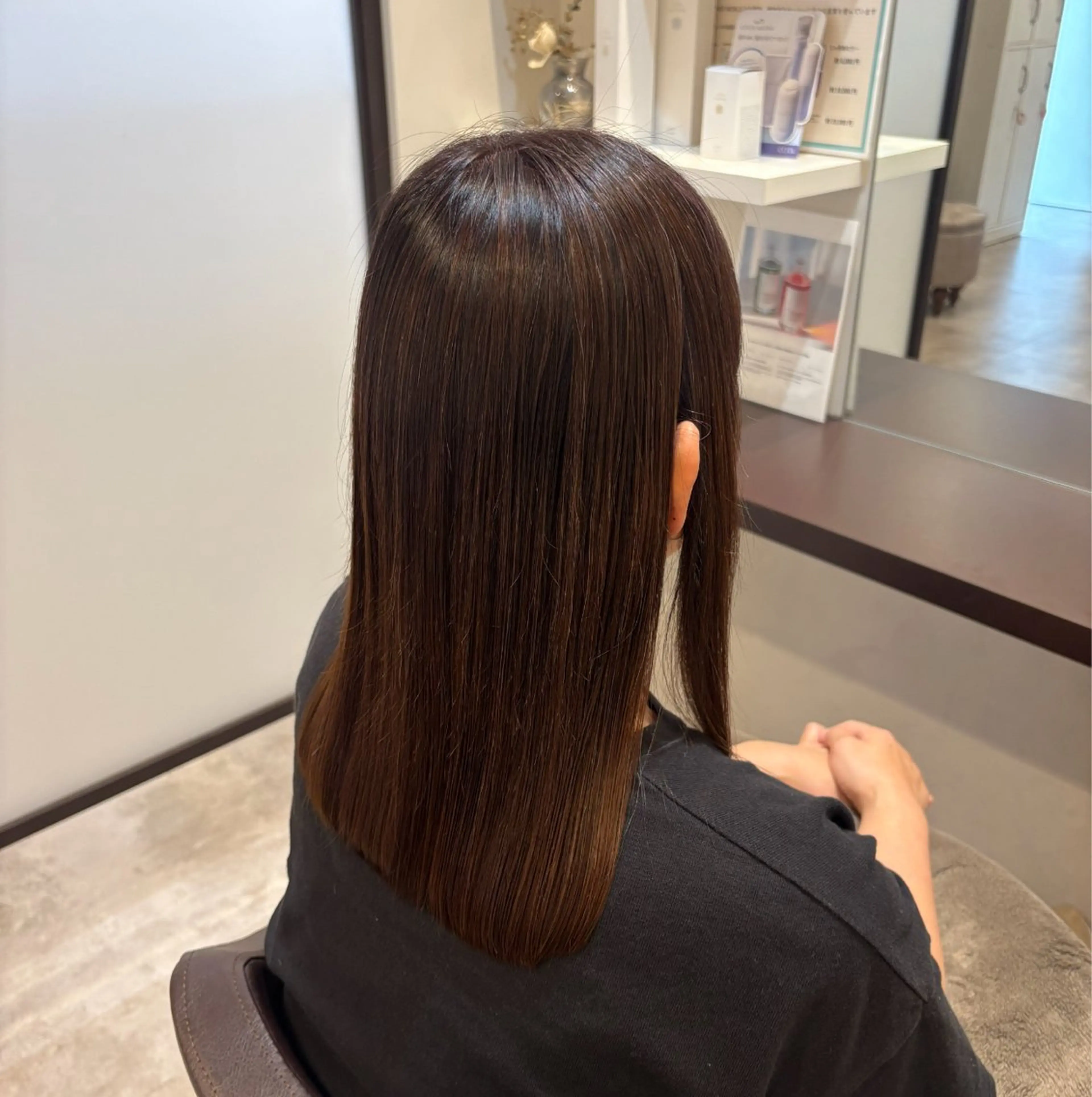 セミロング 縮毛矯正 カット 縮毛矯正 山下ちひろ/似合わせ カット/髪質改善のヘアスタイル