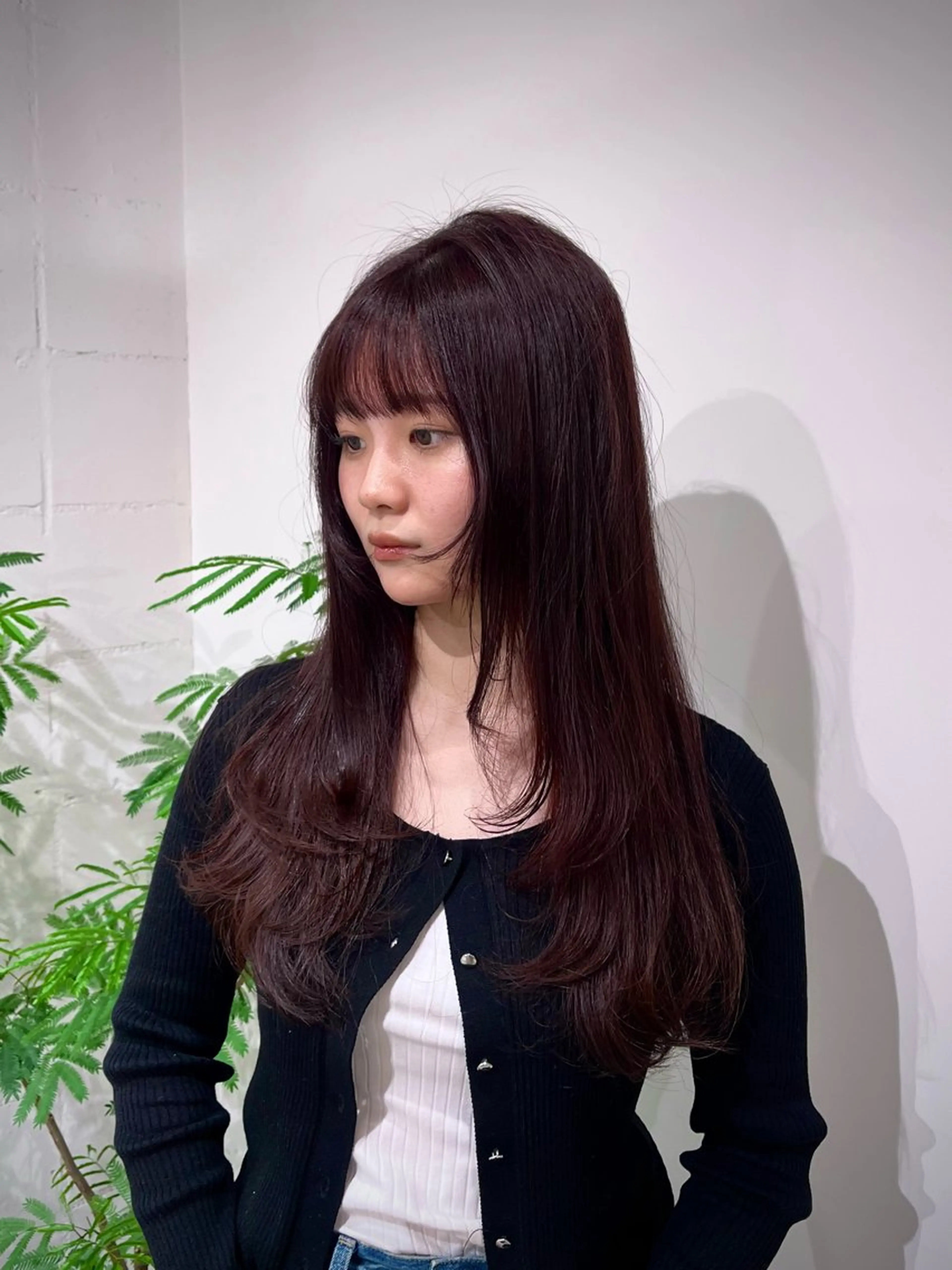 ロング カラー レッドカラー 🐰カラーモデル🐰 mihoのヘアスタイル