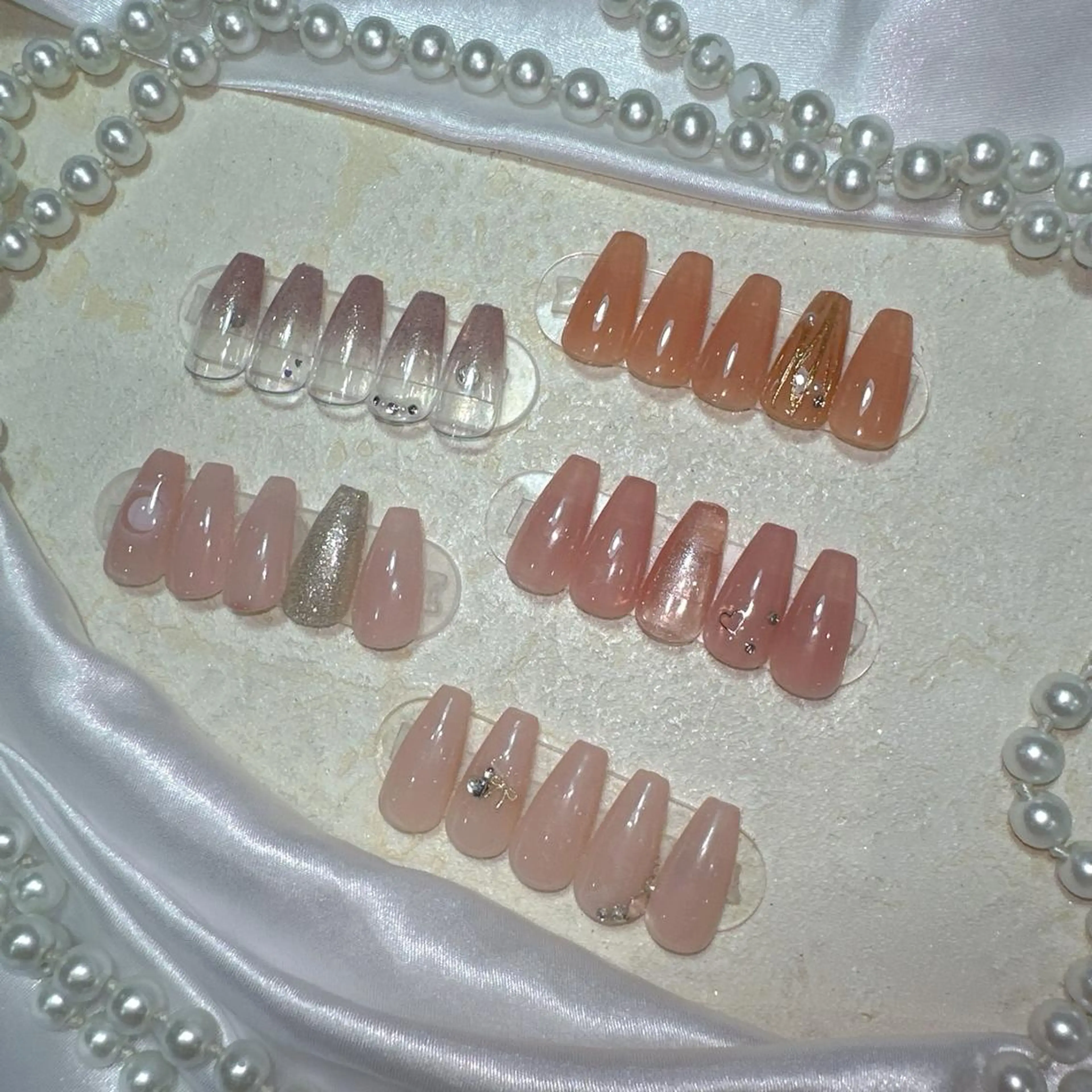 ネイル アートネイル フラッシュネイル フレンチネイル ジェルネイル ガラスフレンチ You&Me Yuiのネイルデザイン