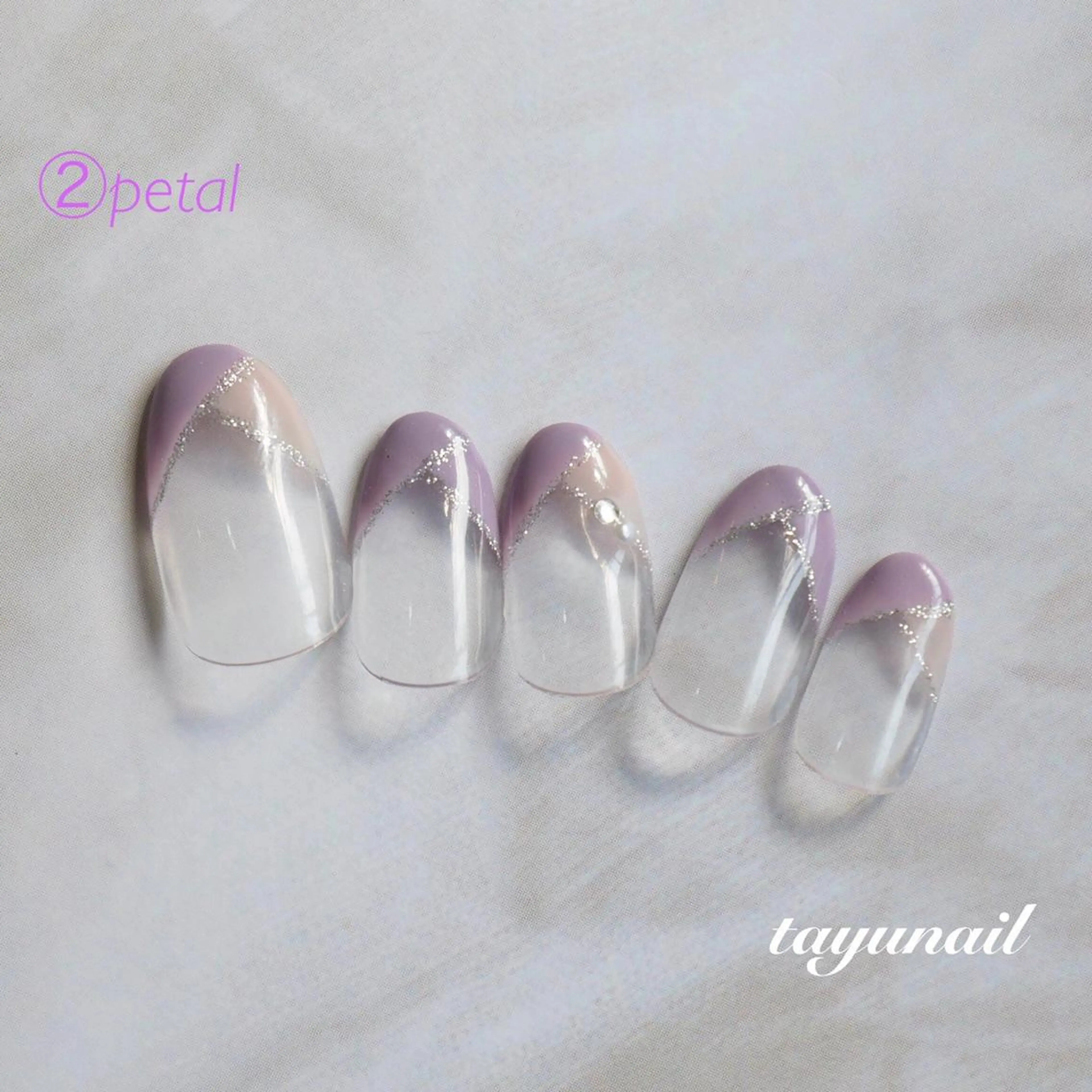 ネイル アートネイル ブルー フットネイル フレンチネイル スカルプネイル ネイルサロン 【たゆnail】のネイルデザイン