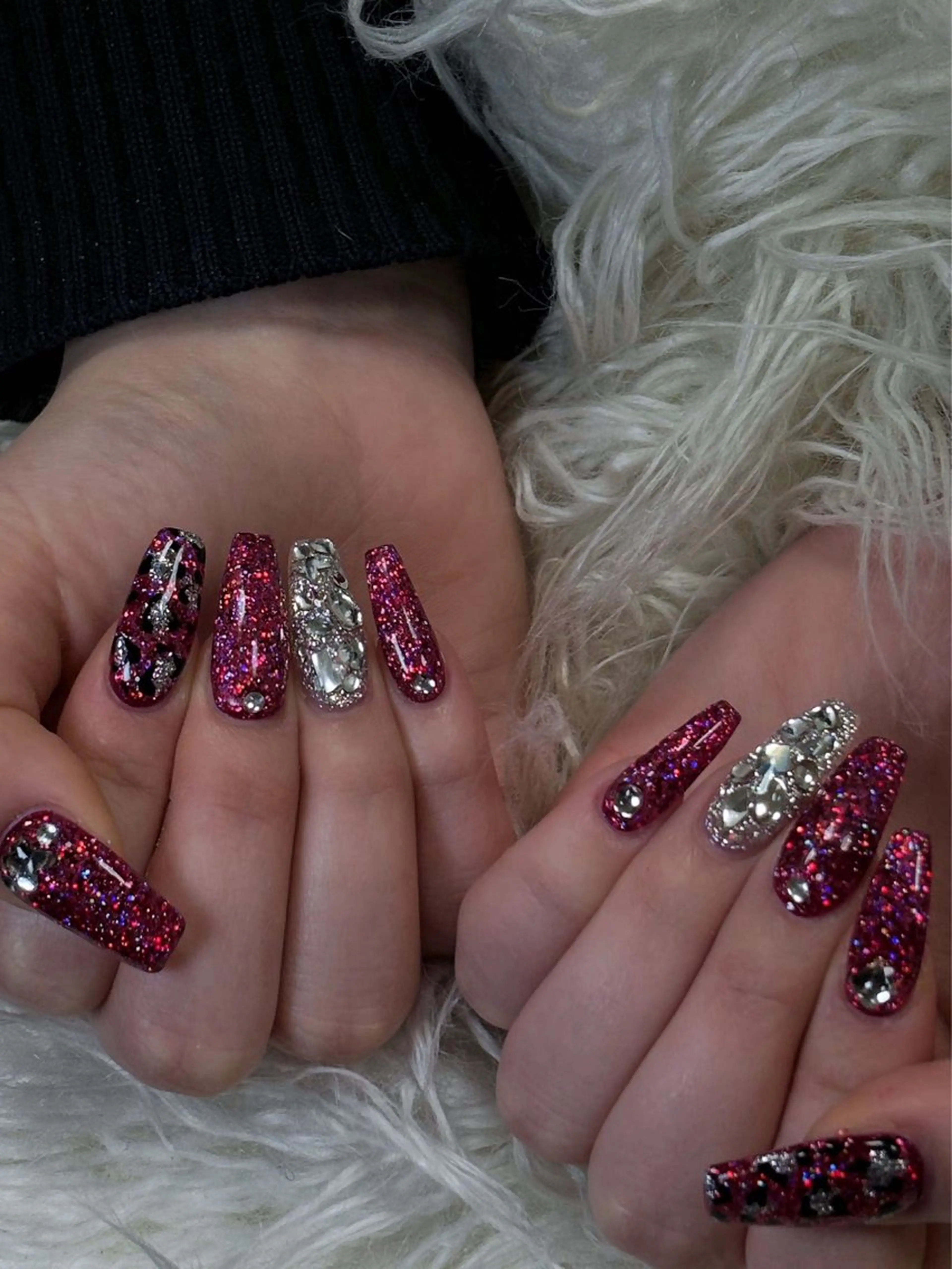 セミロング めぐみのネイルサロン スタッフ練習のネイルデザイン