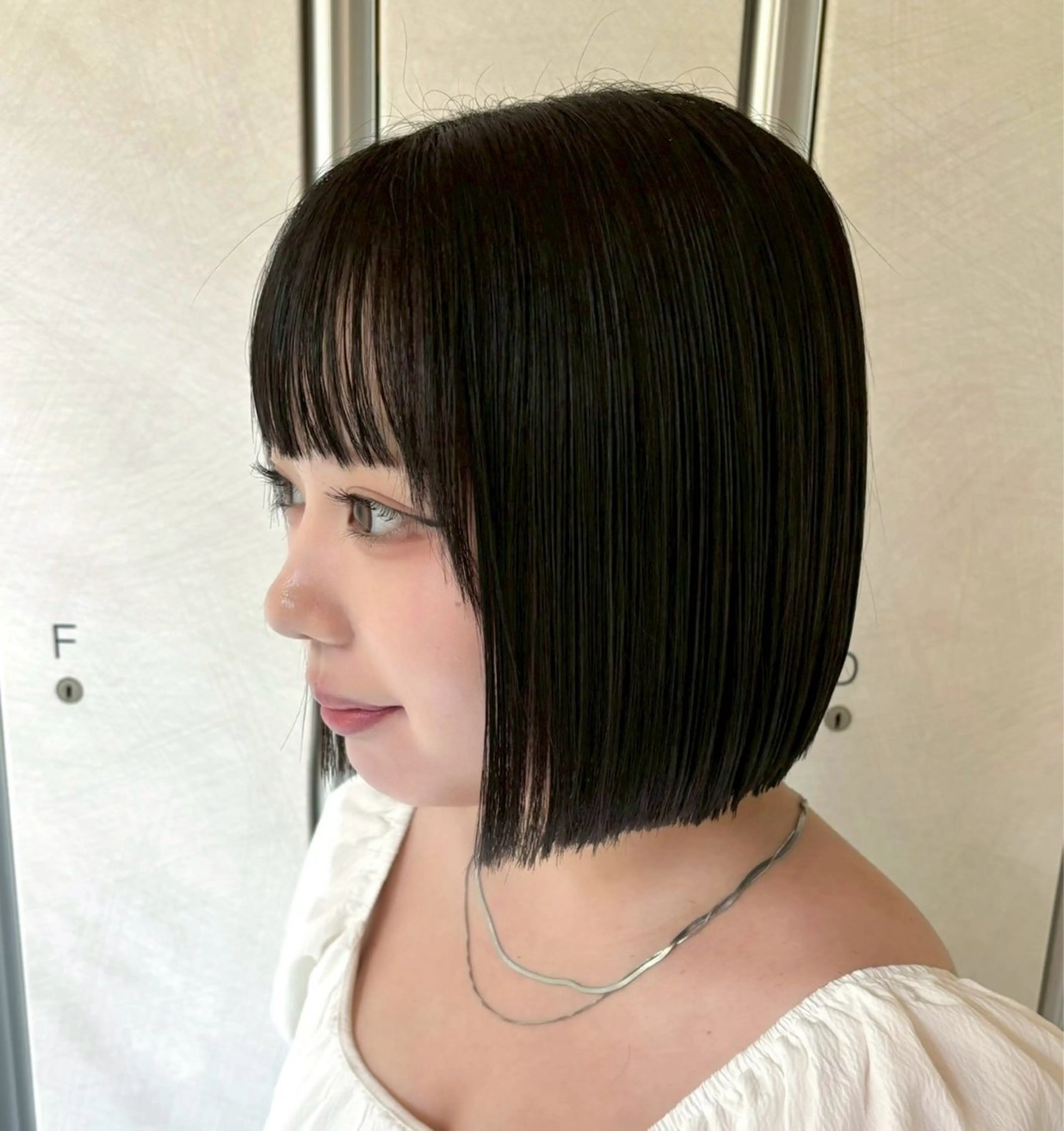 ミディアム カラー ボブ 韓国風ヘア カット ヘアカラー トリートメント ショート/ボブ/透明 感カラー/Dai🌿のヘアスタイル