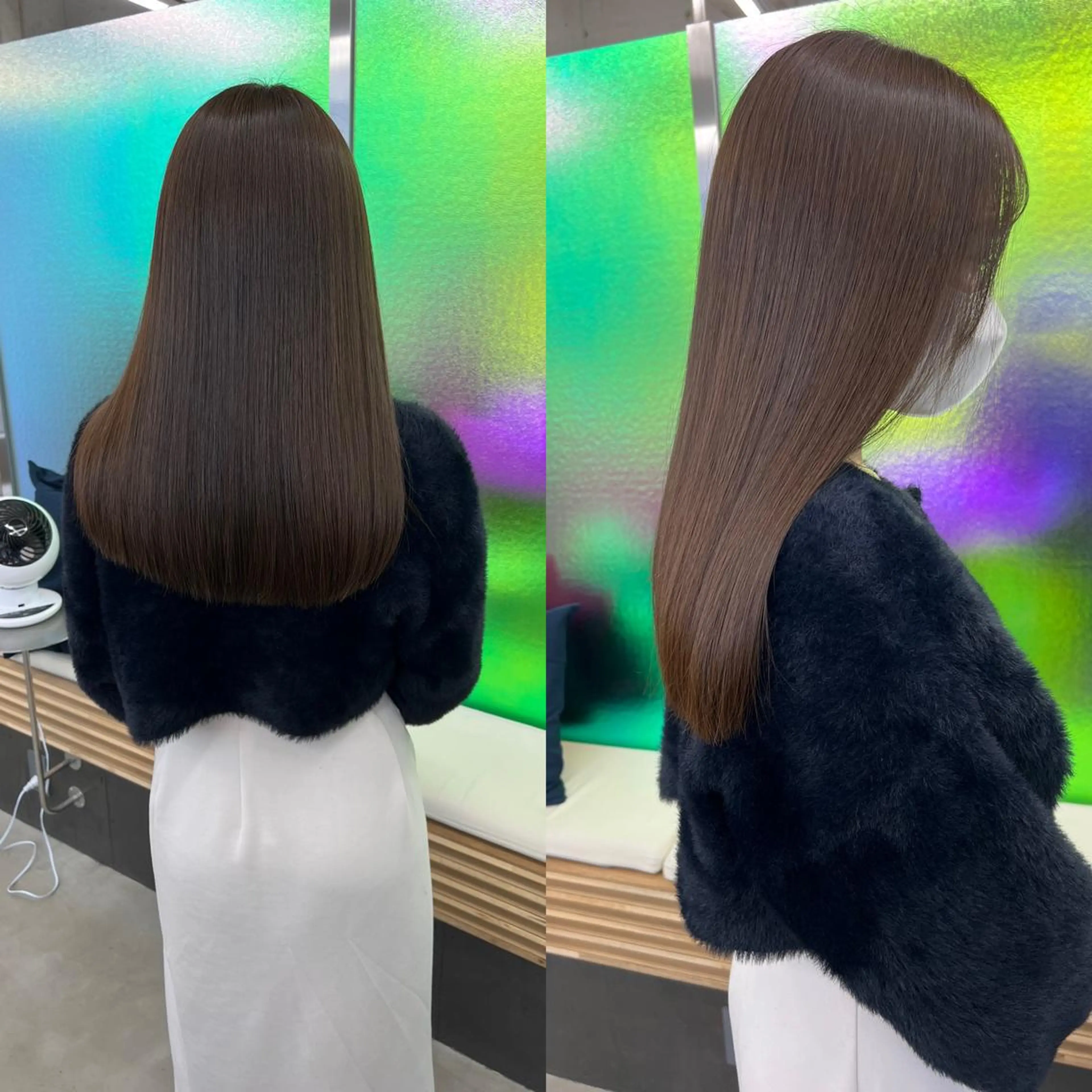 ロング カラー グレージュ 髪質改善 トリートメント 酸性ストレート 【ネウィ天王寺 】seiyaのヘアスタイル