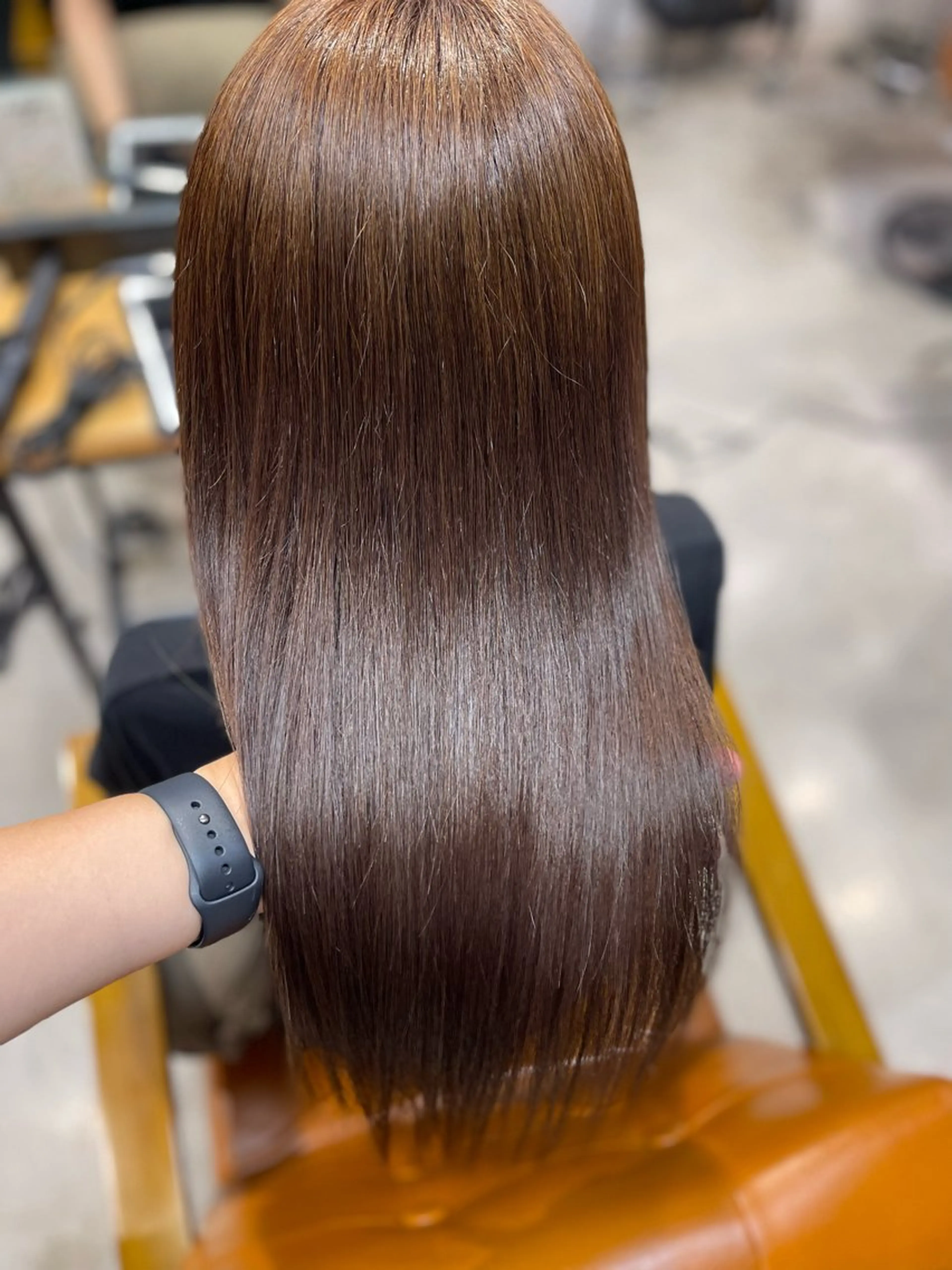 ロング カラー トリートメント 髪質改善/堀江 ケアカラーtoshiのヘアスタイル