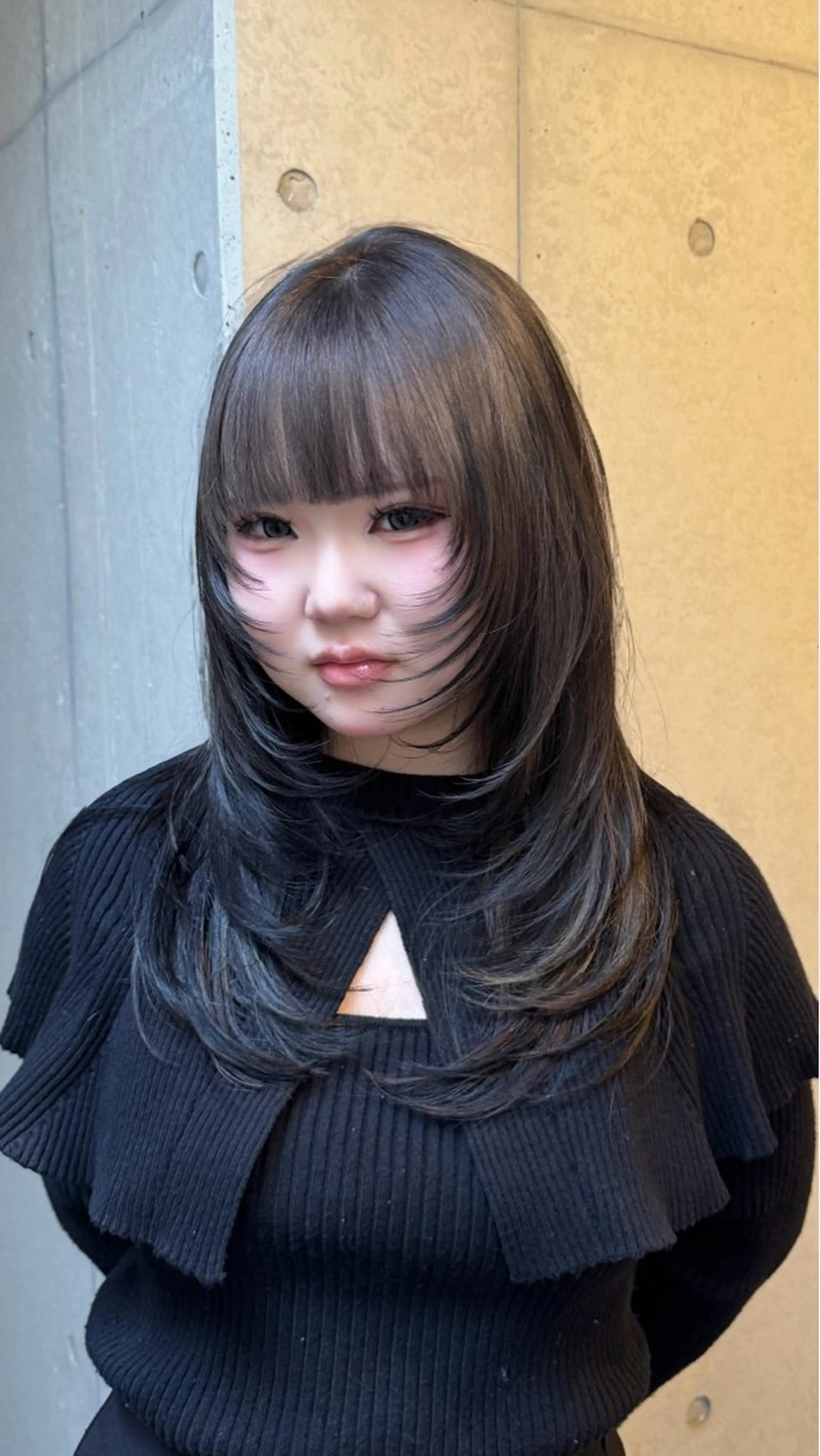 ロング カラー カット ヘアカラー だいち/ブリーチ/ レイヤーカットのヘアスタイル