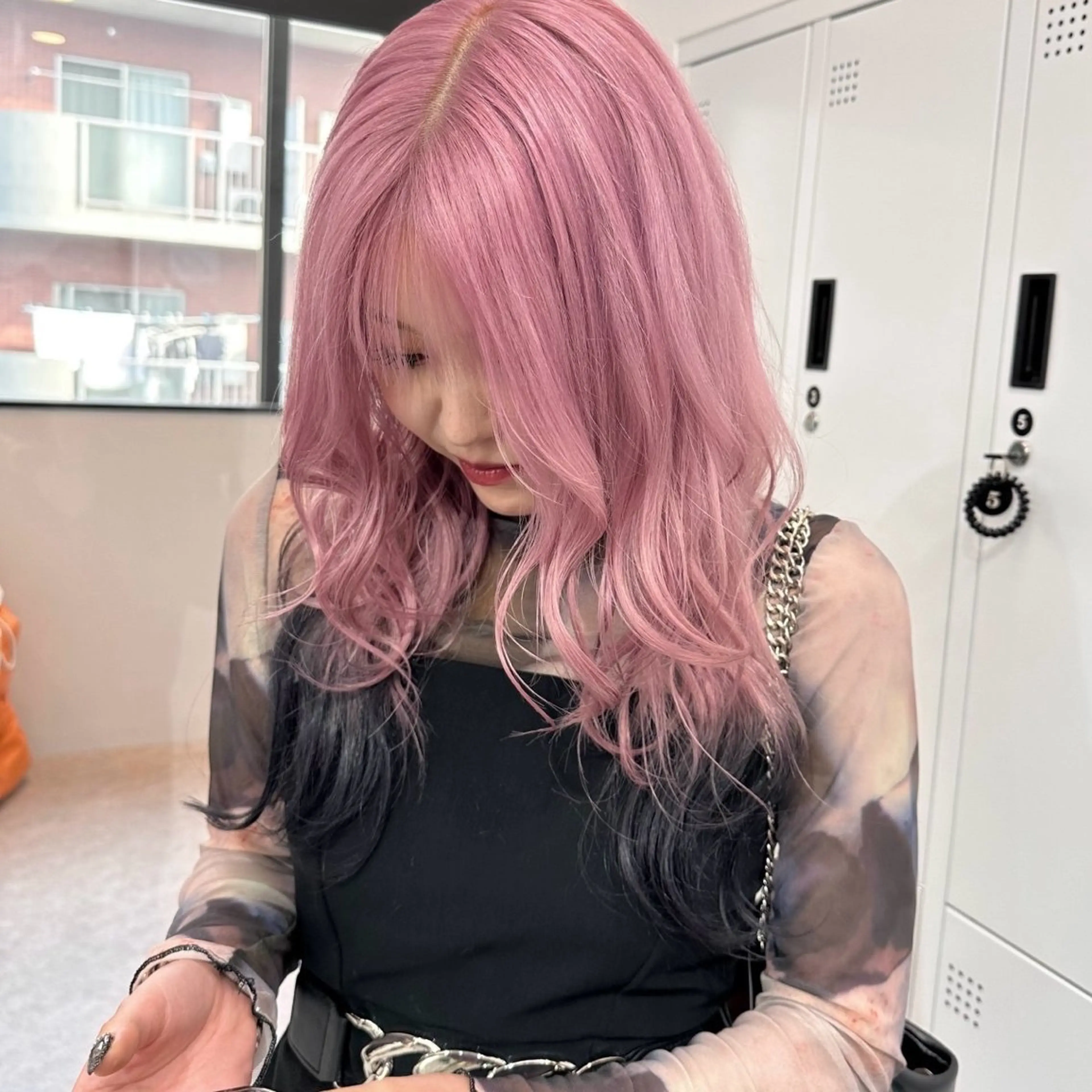 ロング カラー ヘアアレンジ 𝐠𝐢𝐫𝐥𝐲 𝐦𝐨𝐝𝐞🖤のヘアスタイル