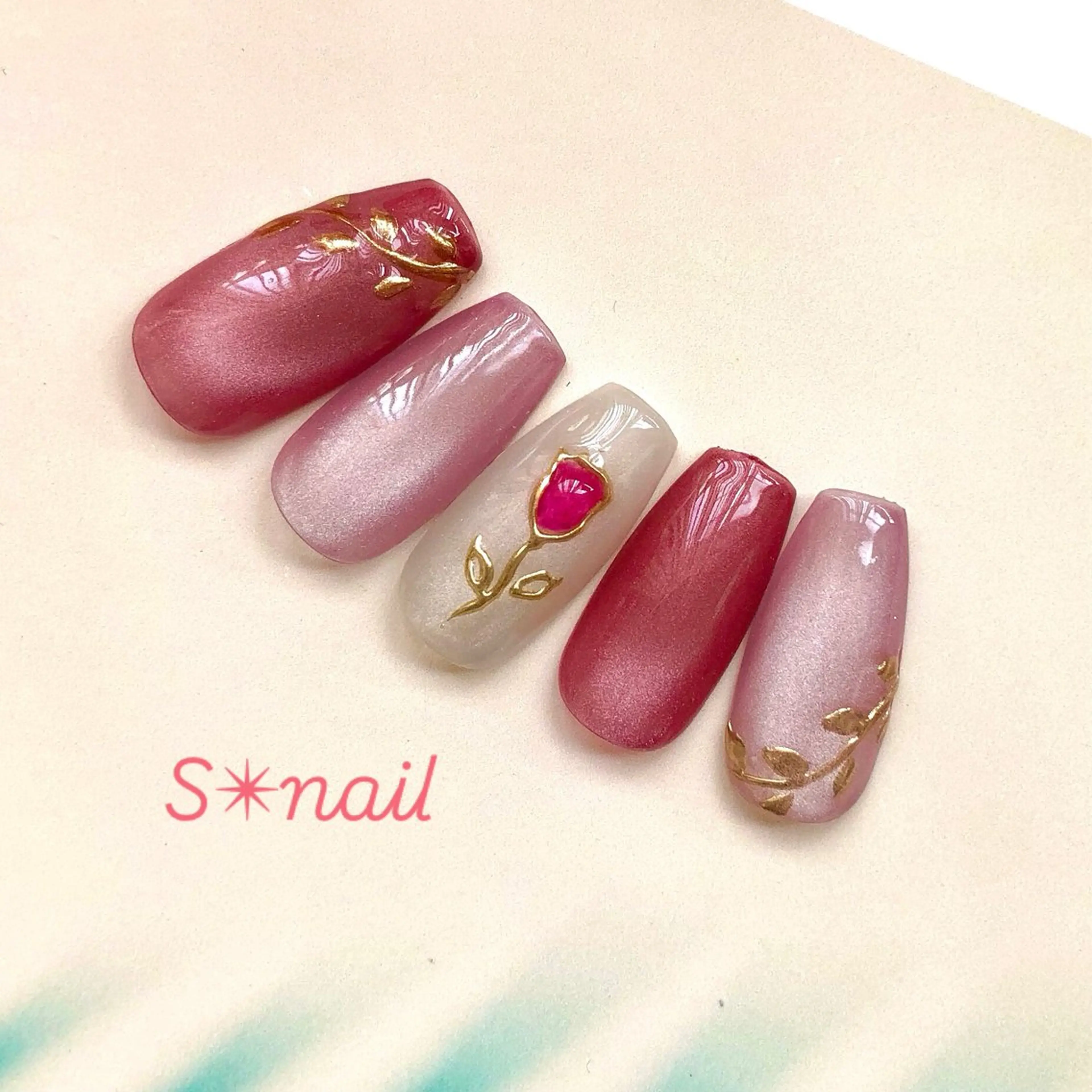 ネイル アートネイル フラワーネイル ミラーネイル S nailのネイルデザイン