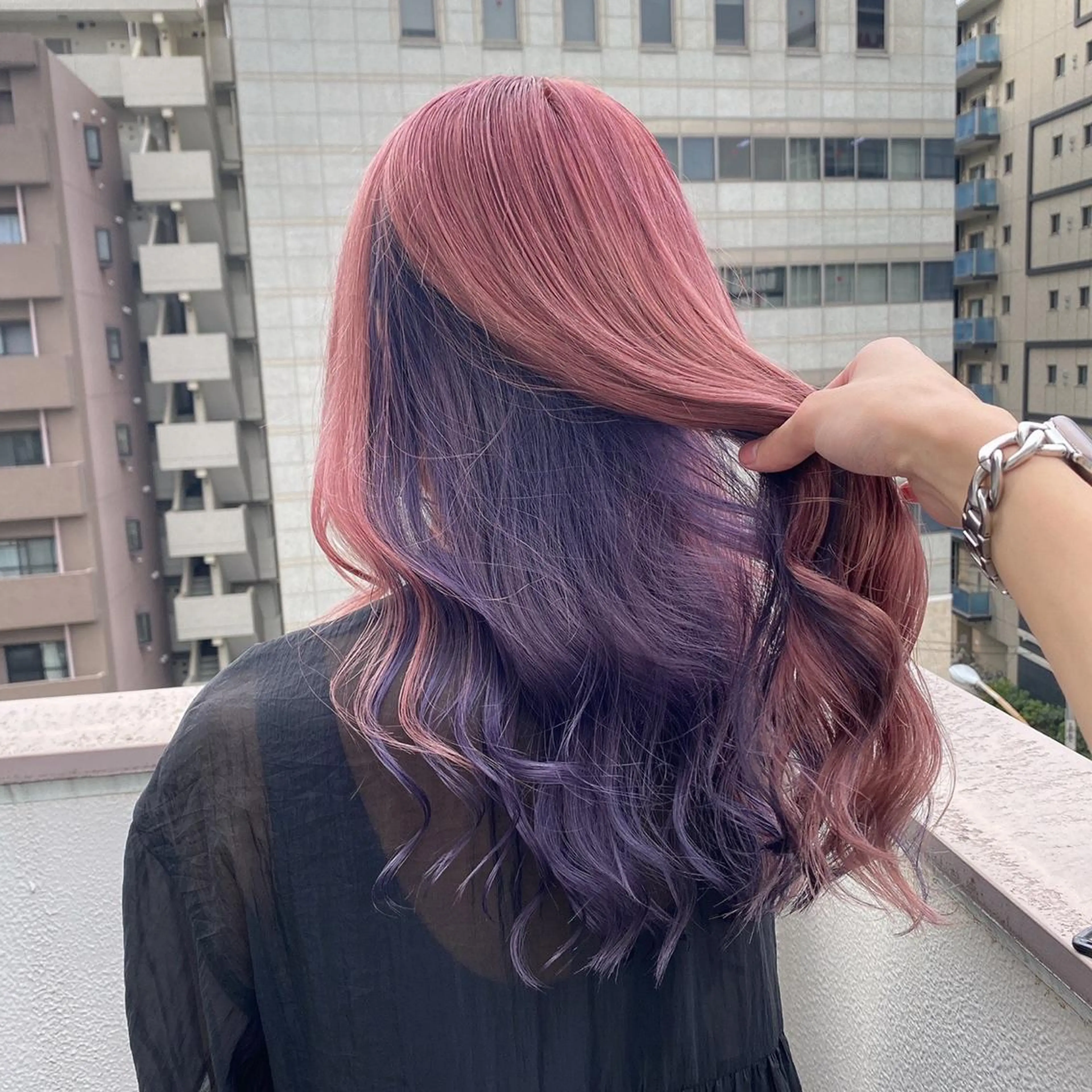 ロング カラー エフェクトブリーチ 🌟前澤啓太朗のヘアスタイル