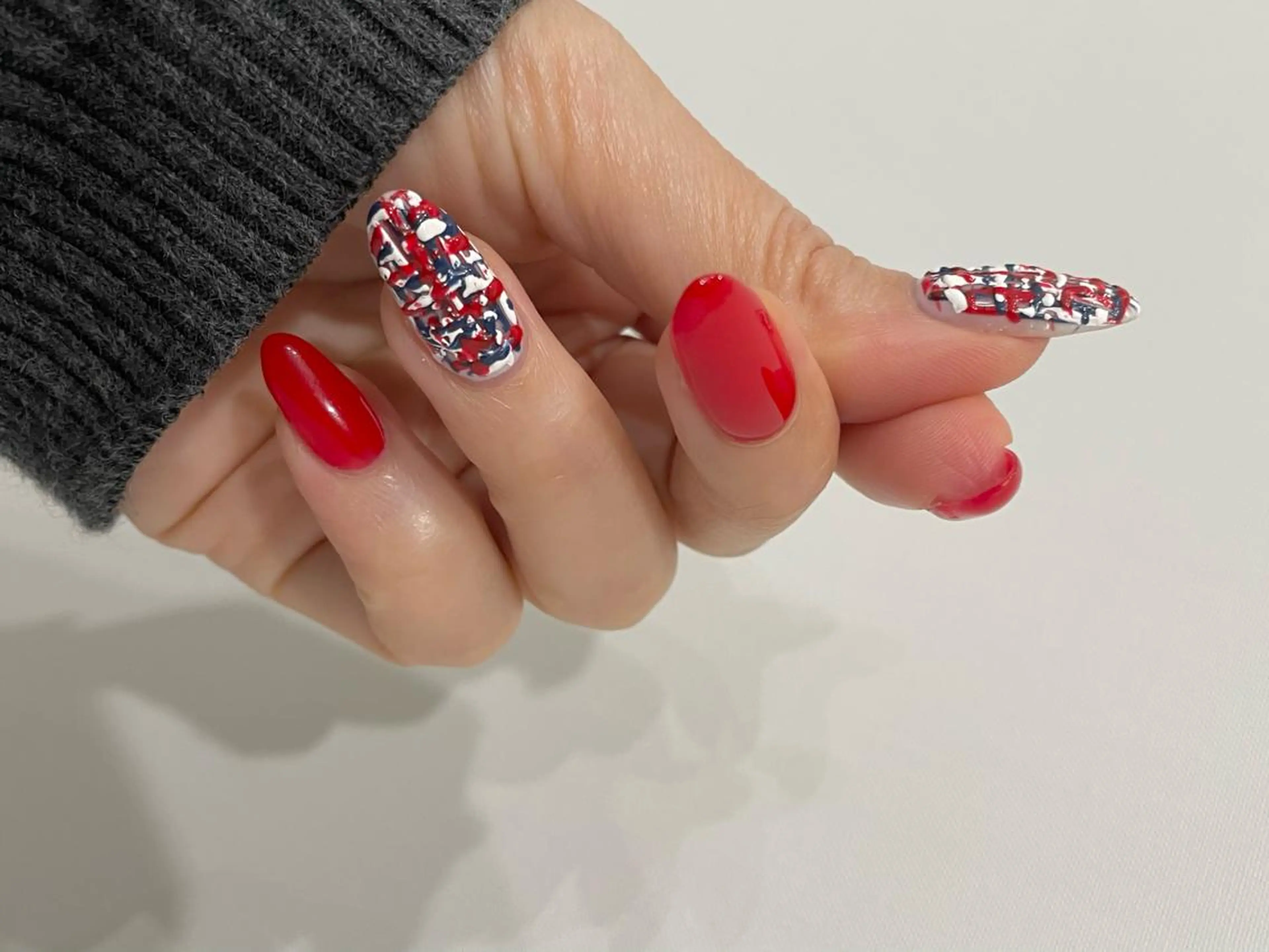 ネイル ツイードネイル riri-nail Rie Endoのネイルデザイン