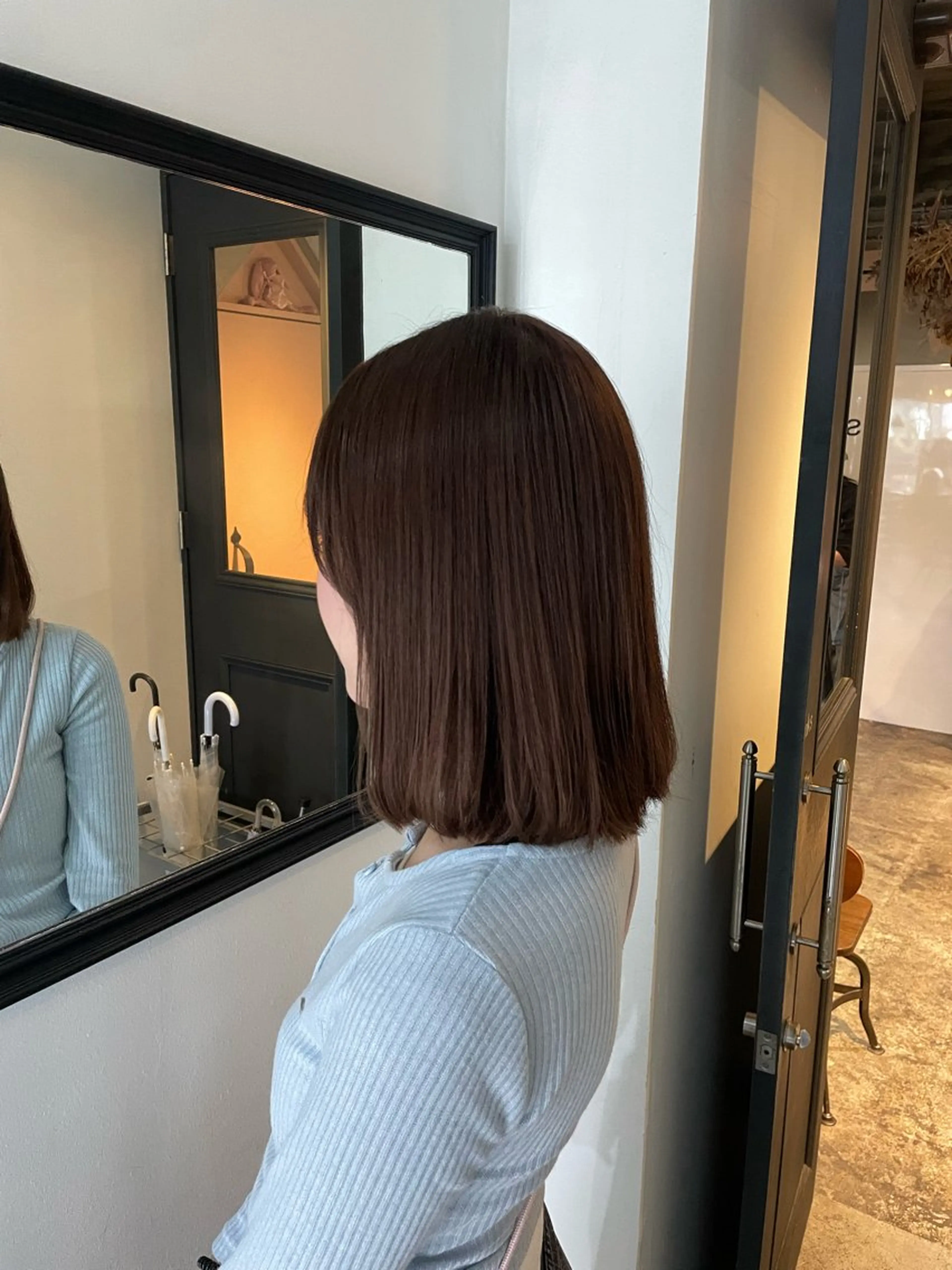 カラー ブラウンカラー ボブ ヘアカラー 太田 海萌のヘアスタイル