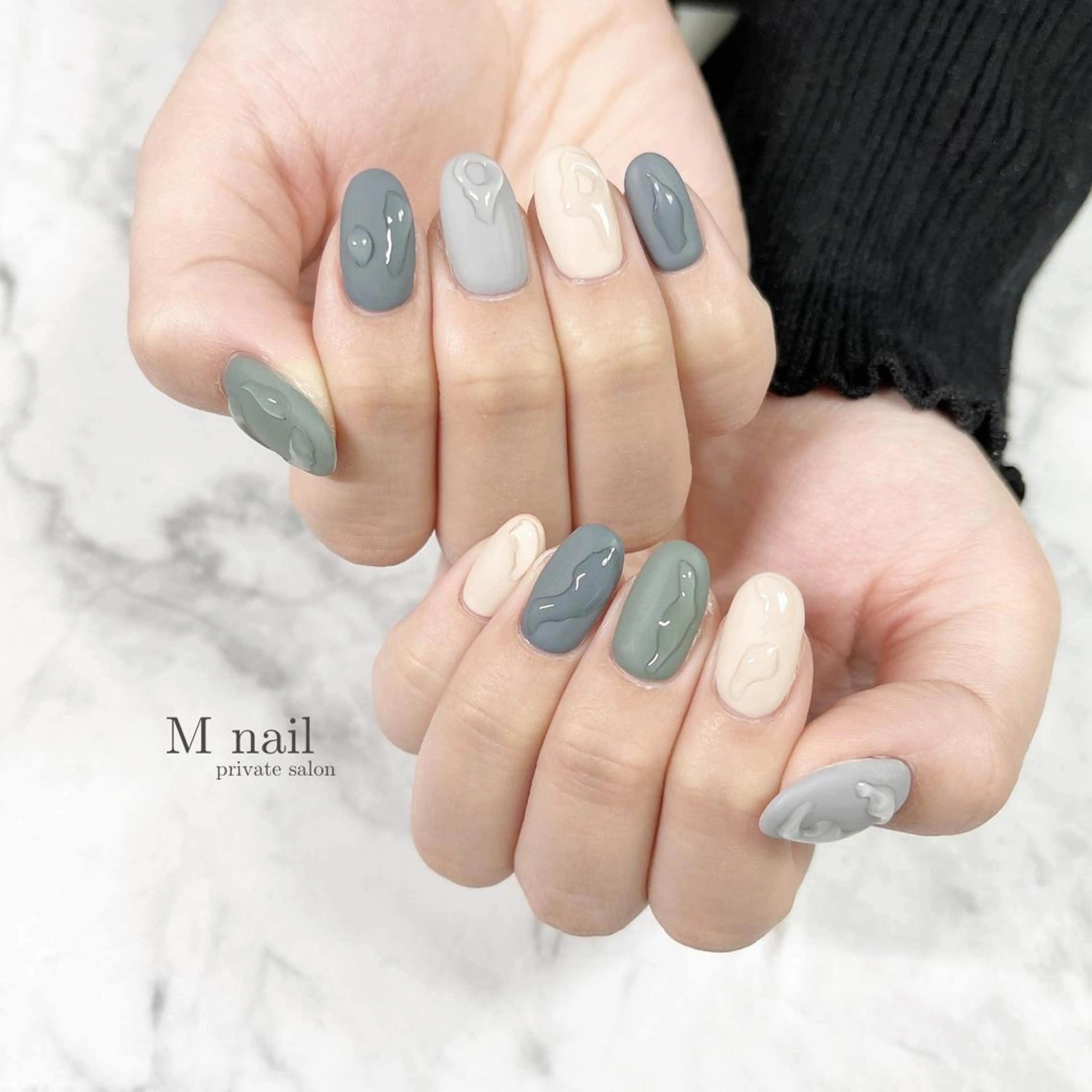 ネイル マットネイル ハンドネイル M　nail所属・M nailのネイルデザイン