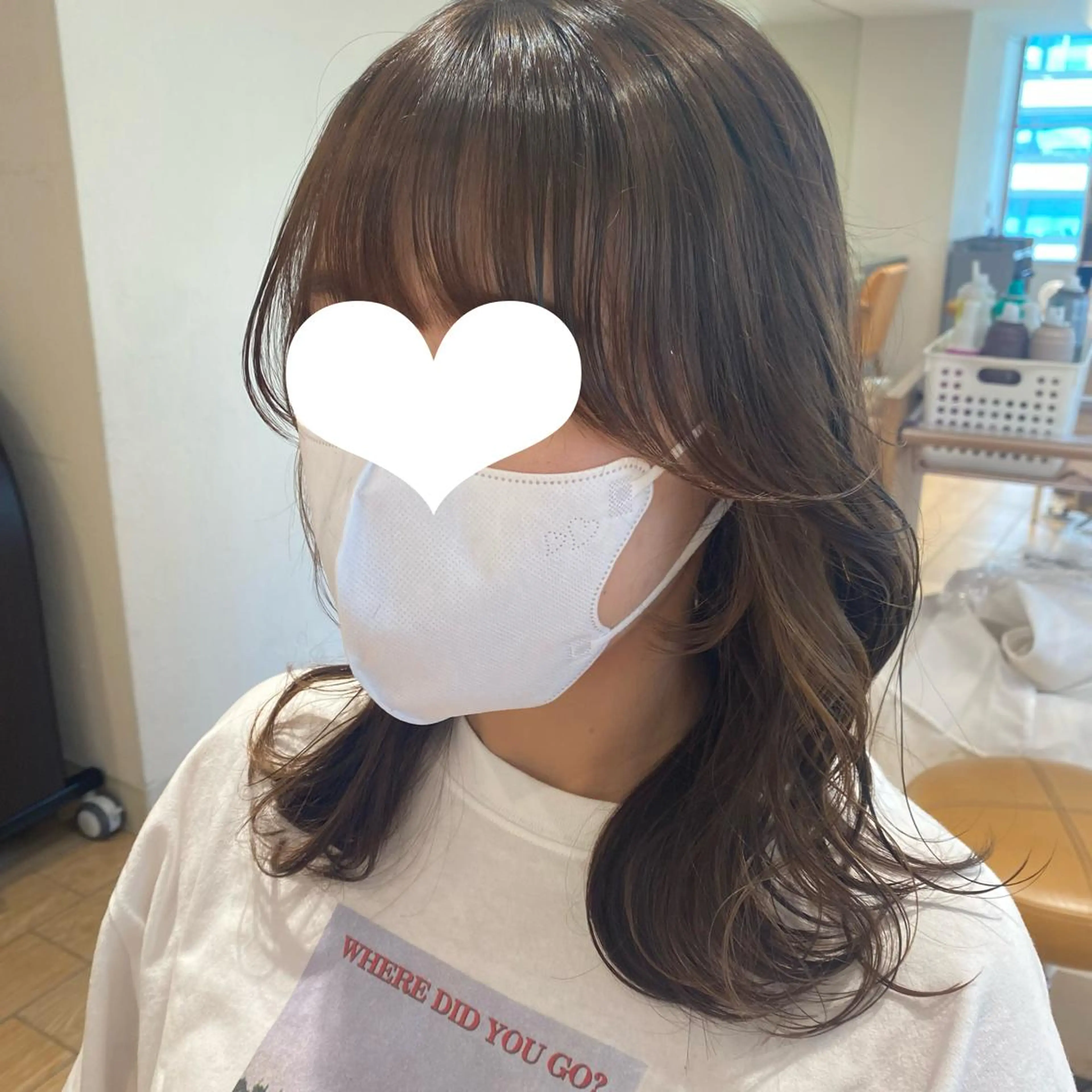 ミディアム くびれヘア 顔周り/くびれヘア 韓国ヘア💕風間るなのヘアスタイル