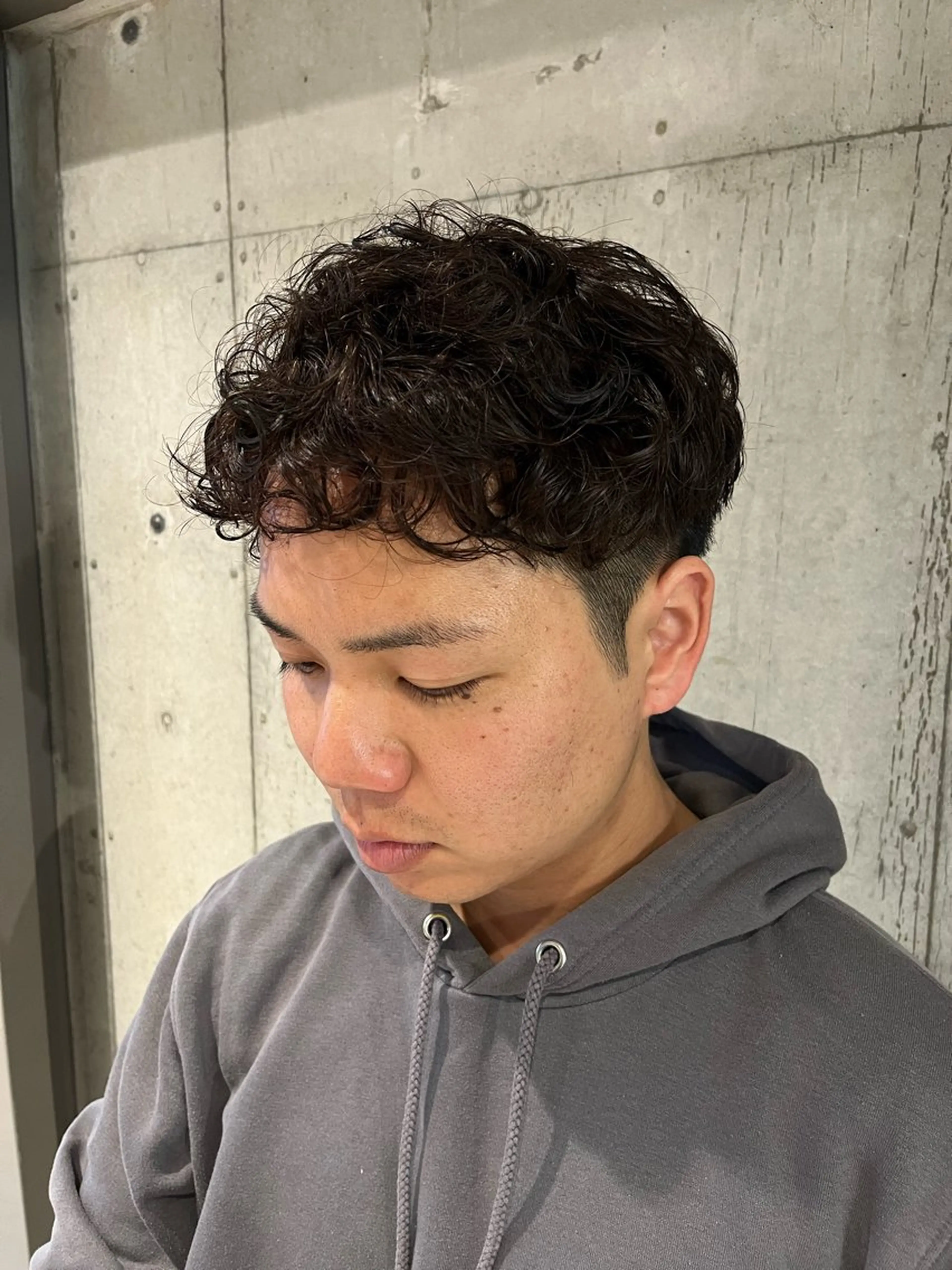 パーマ メンズ カット パーマ トリートメント ボブ×透明感カラー 特化・リクト💥のヘアスタイル