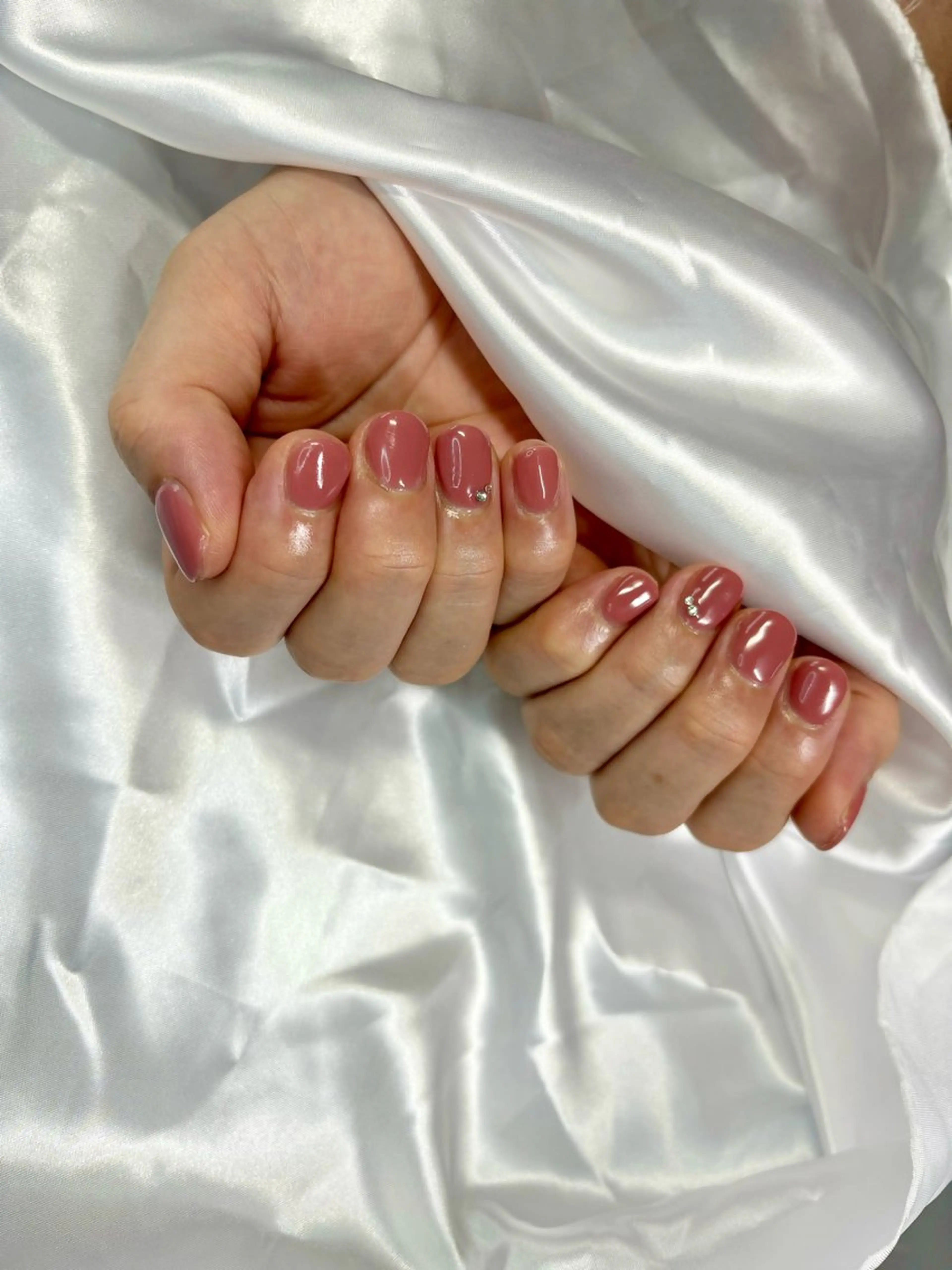 ネイル ワンカラーネイル ピンク 山田 麻樹のネイルデザイン