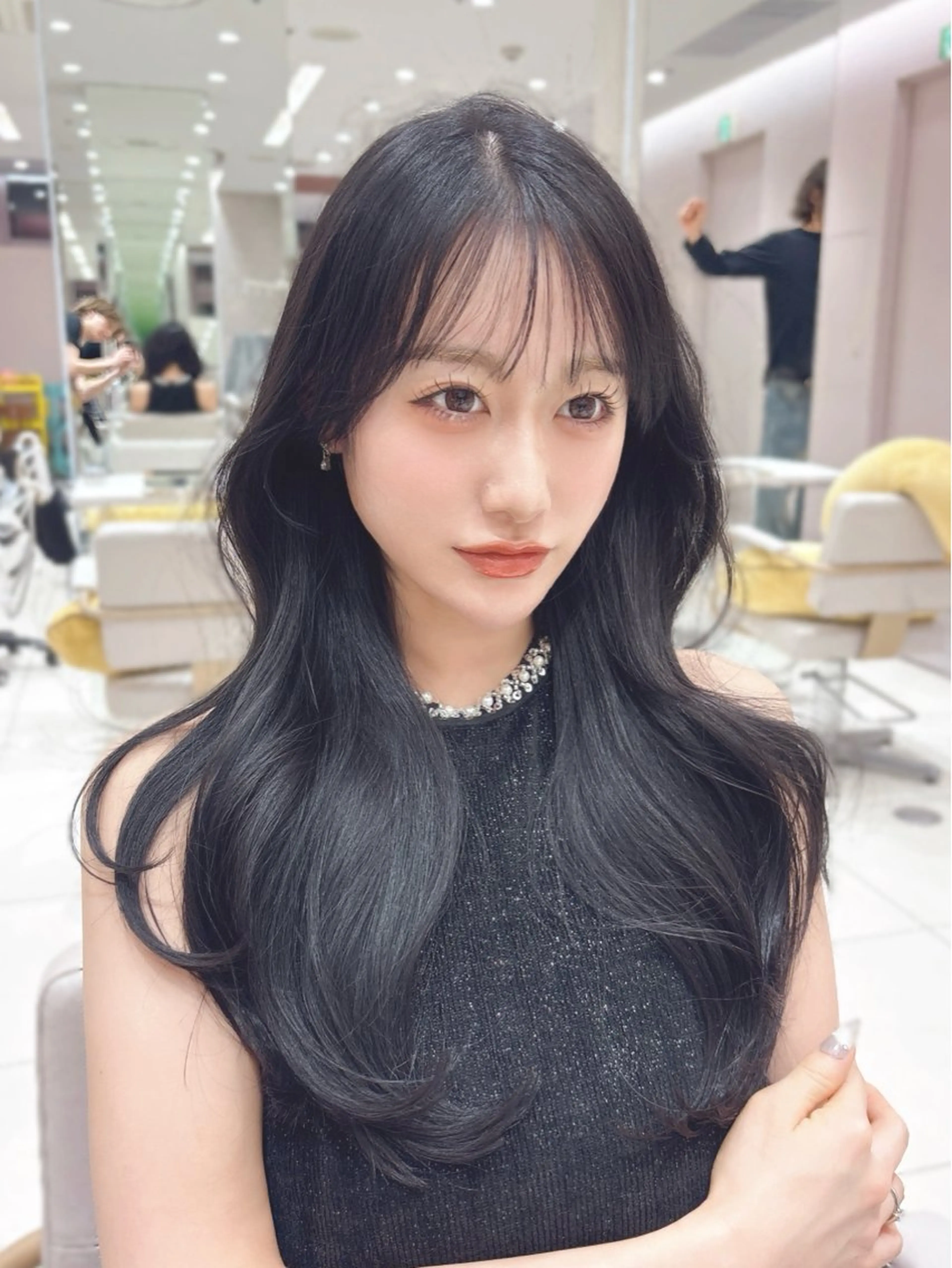 ロング ロング トリートメント ヘアカラー 透明感カラー/似合わ せ前髪/柴田礼空のヘアスタイル