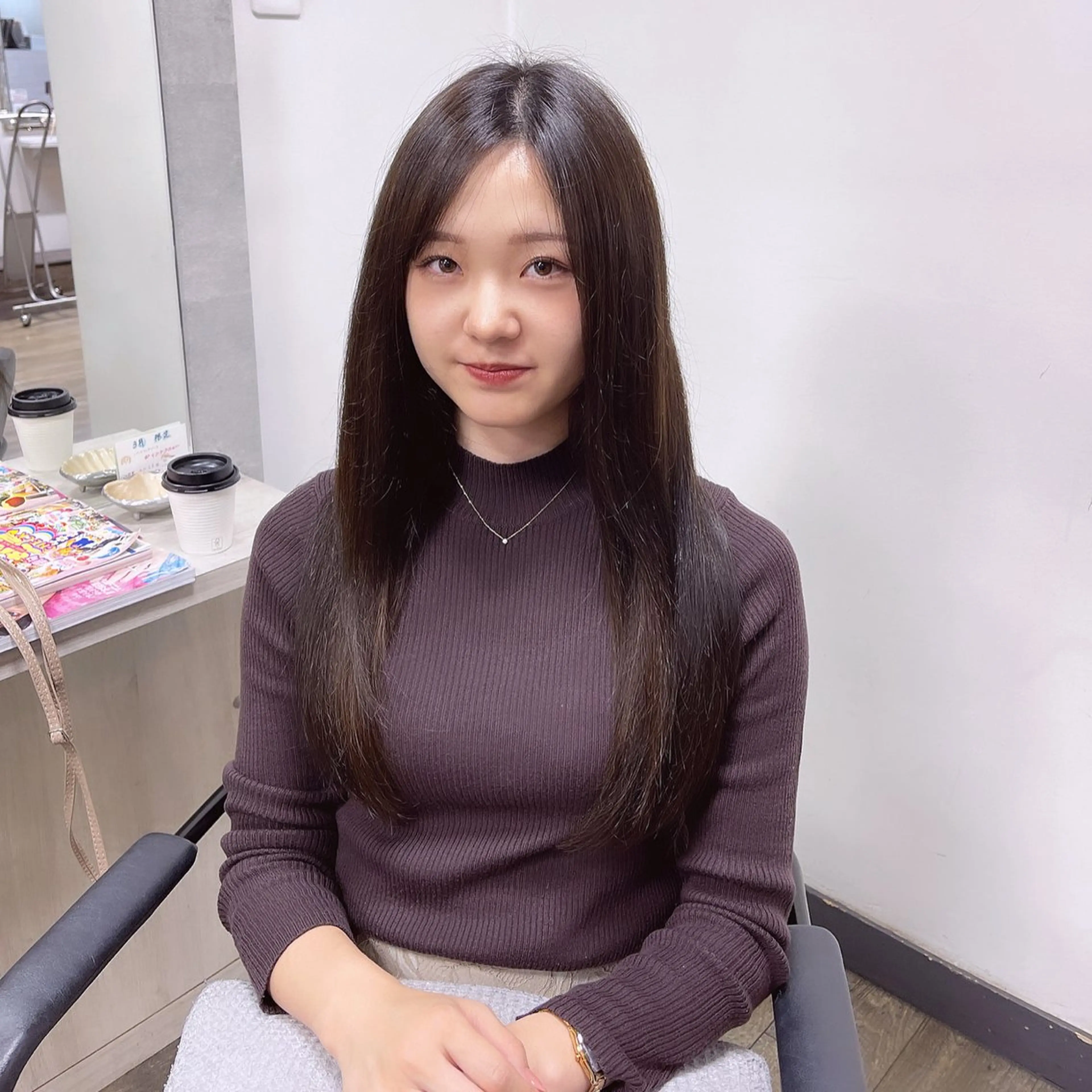 ロング カラー 透明感カラー グレージュ カット ヘアカラー 愛　莉/大阪美容室 /ケア・艶カラーのヘアスタイル