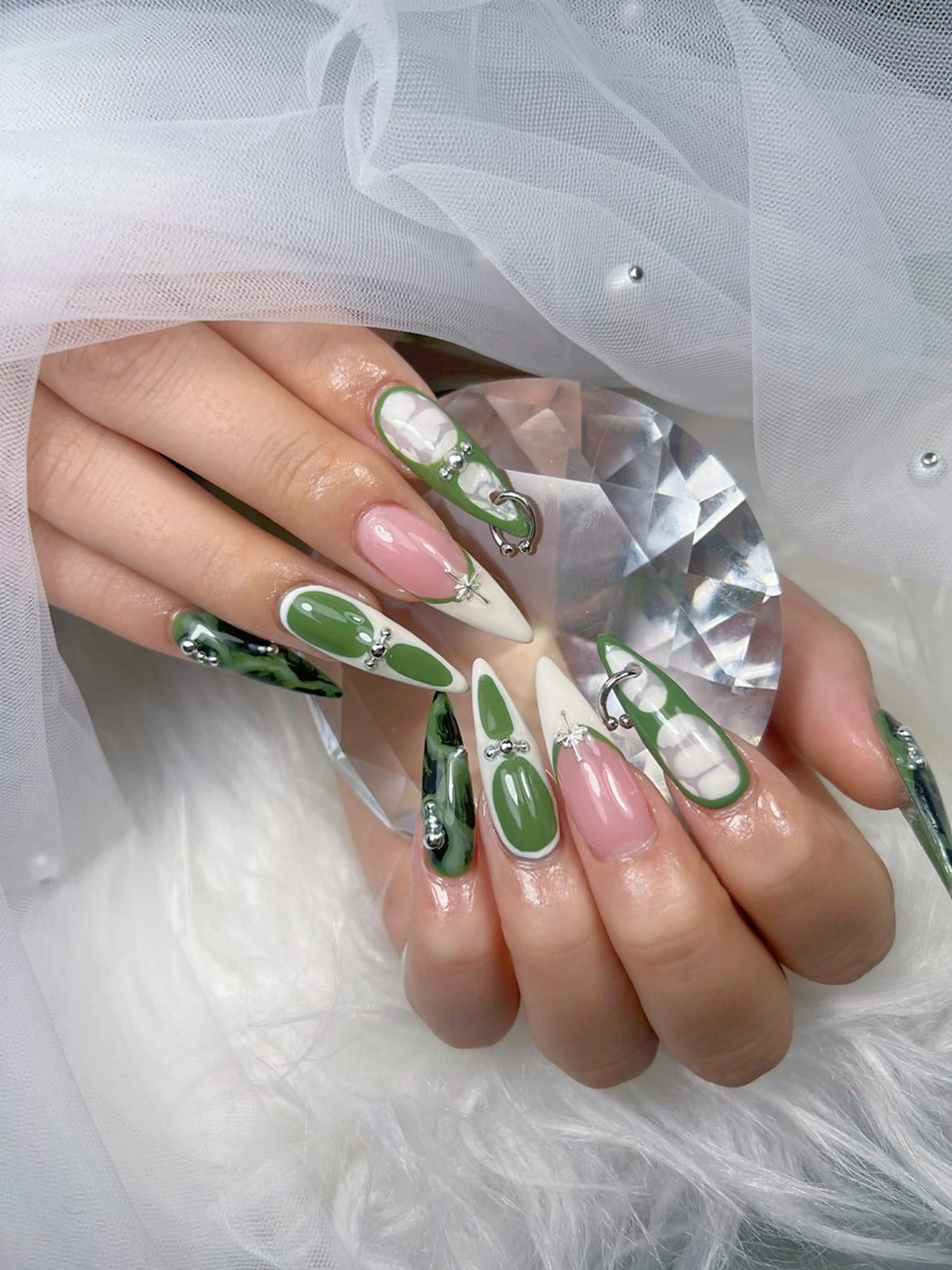 ネイル アートネイル オーロラネイル チークネイル 長さ出し フットネイル Miya_nail所属・Miya _nailのネイルデザイン