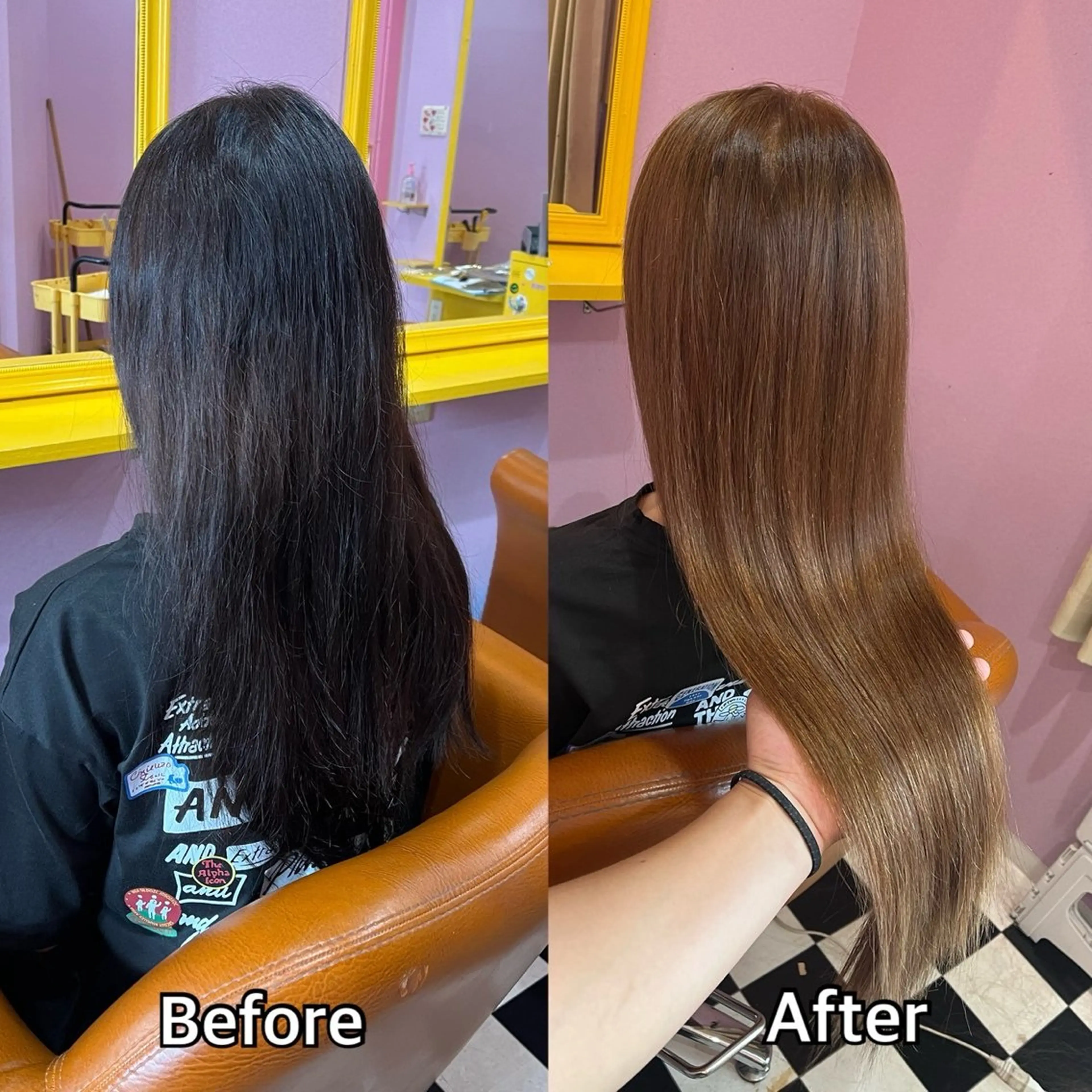 ロング シール＋ちび編み込み エクステ梅田🐨のヘアスタイル