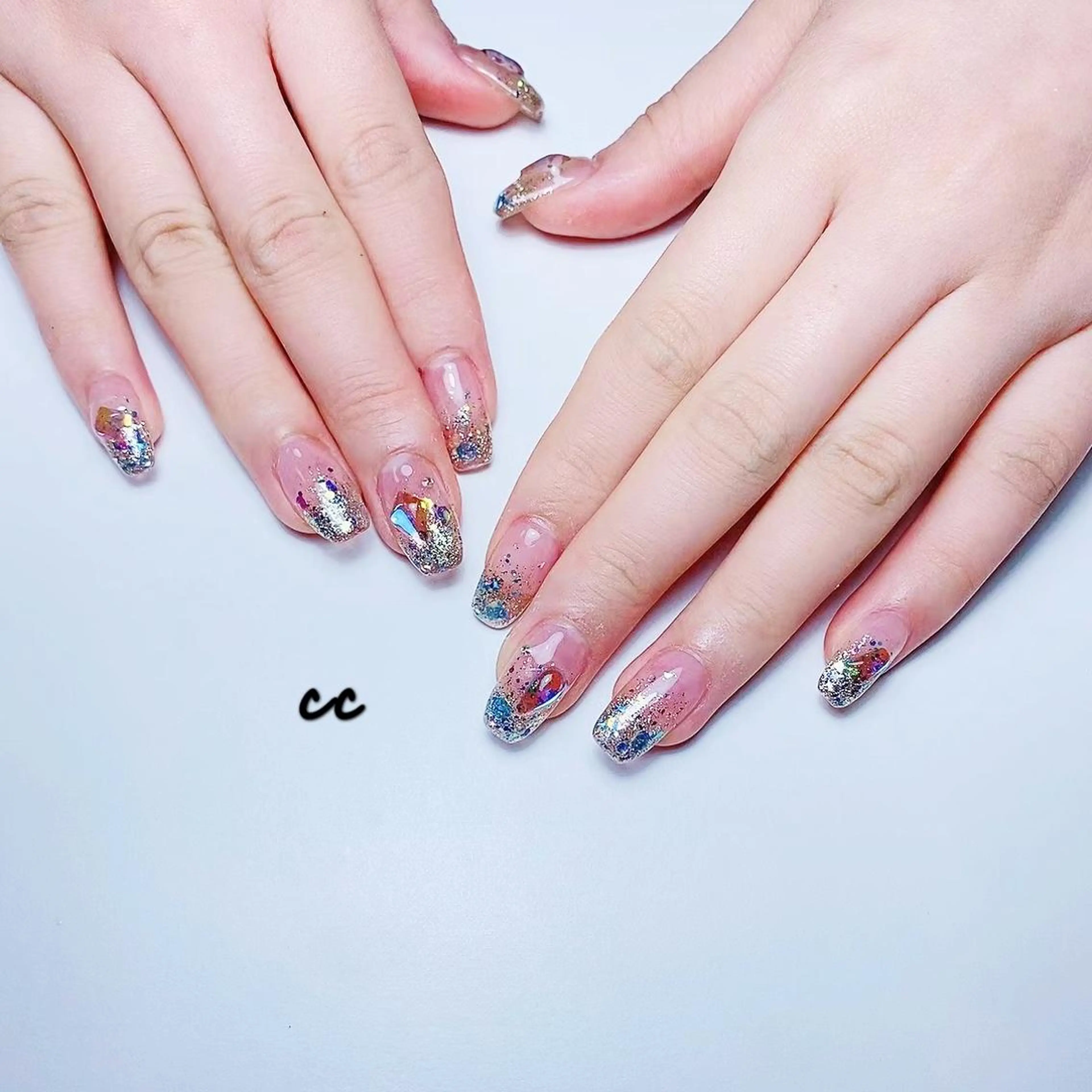 カラー ネイル スカルプネイル C C🌼のネイルデザイン