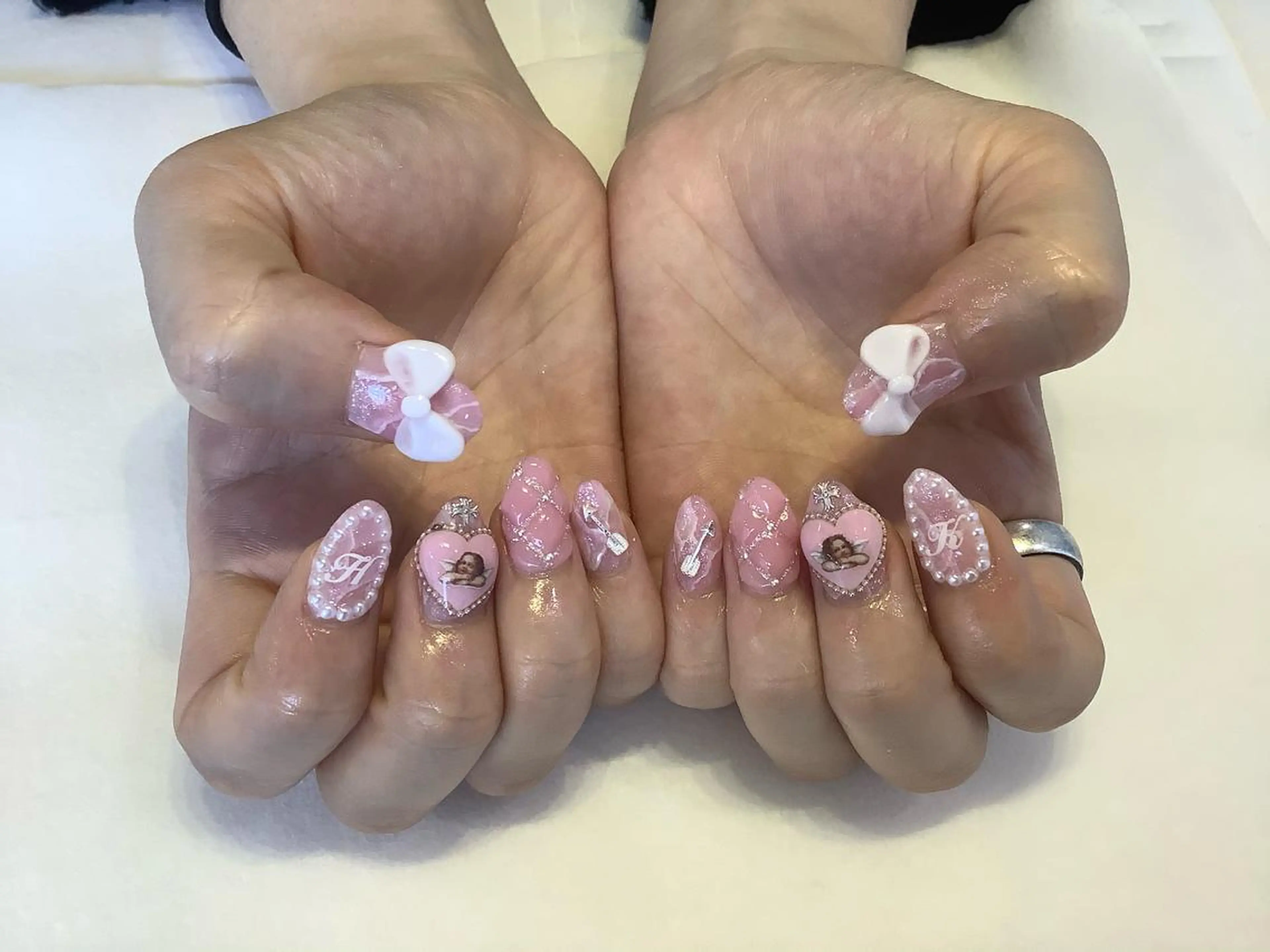 ネイル ハンドネイル 💎🐰 saki. m 🐰💎のネイルデザイン