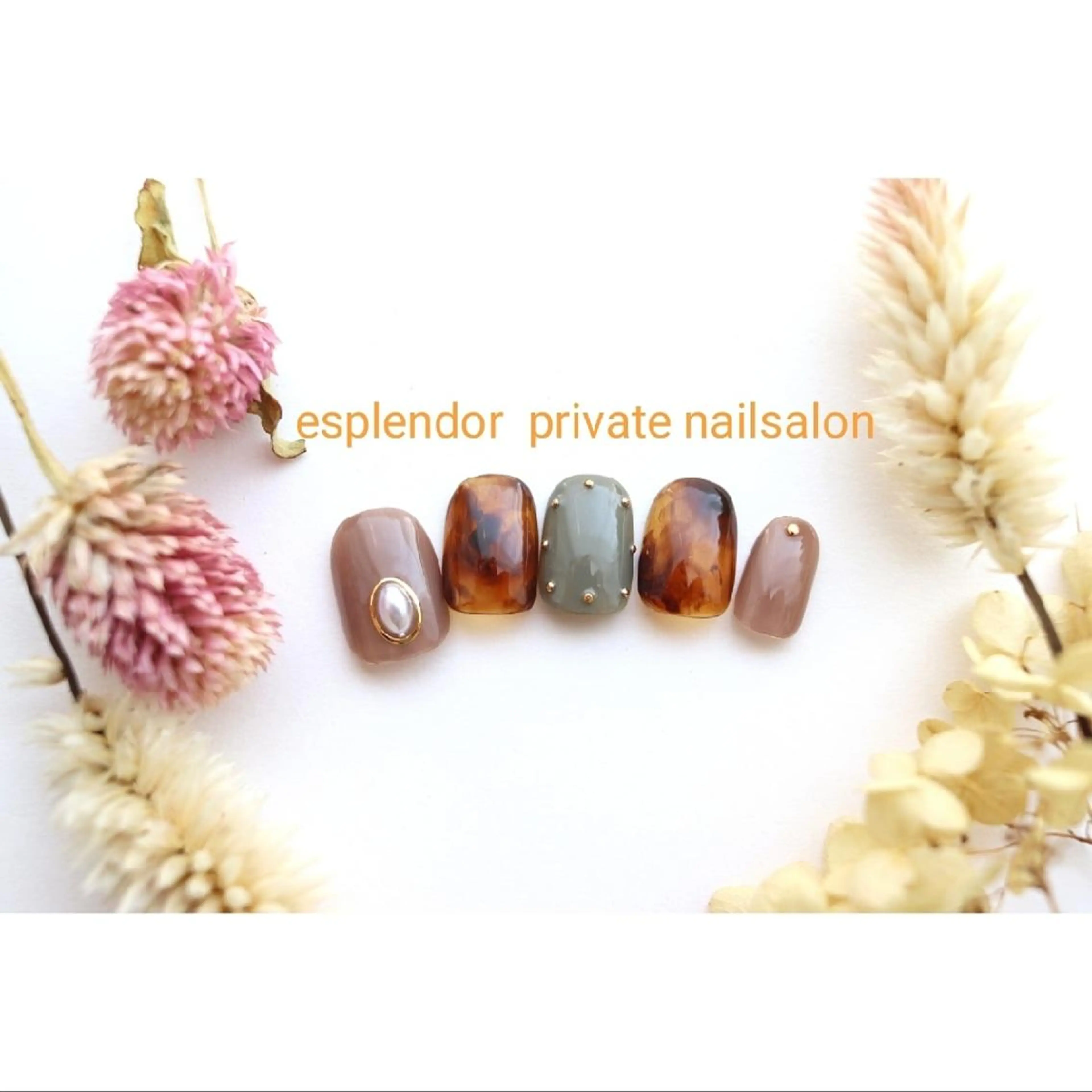 ネイル べっ甲ネイル オフィスネイル シンプルネイル esplendor  エスプレンドル所属・esplendor  小野寺のネイルデザイン
