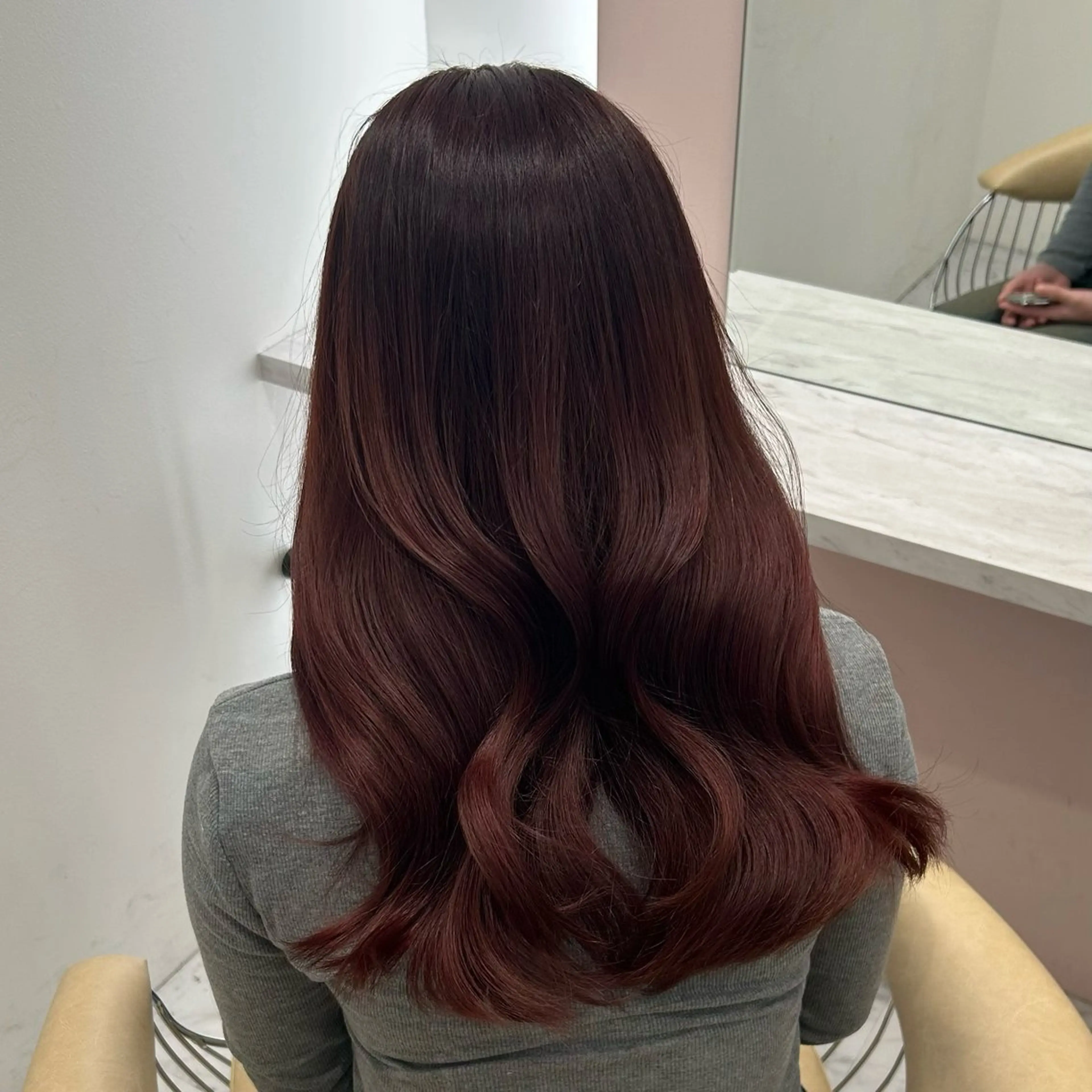 ロング カラー ヘアカラー オリーブ/赤み消し 透明感/Akaneのヘアスタイル