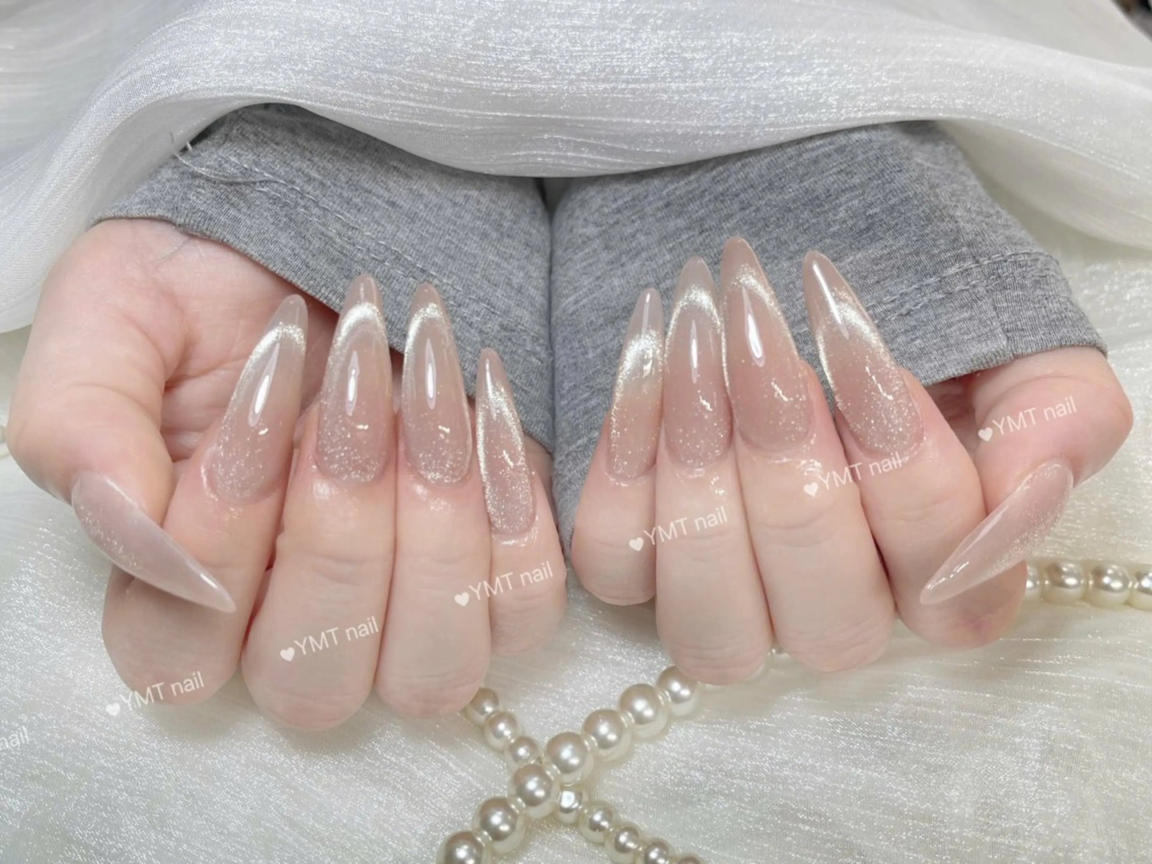 ネイル 長さ出し フットネイル ジェルネイル 韓国ネイル マグネットネイル ハンドネイル YMT NailStudioのネイルデザイン