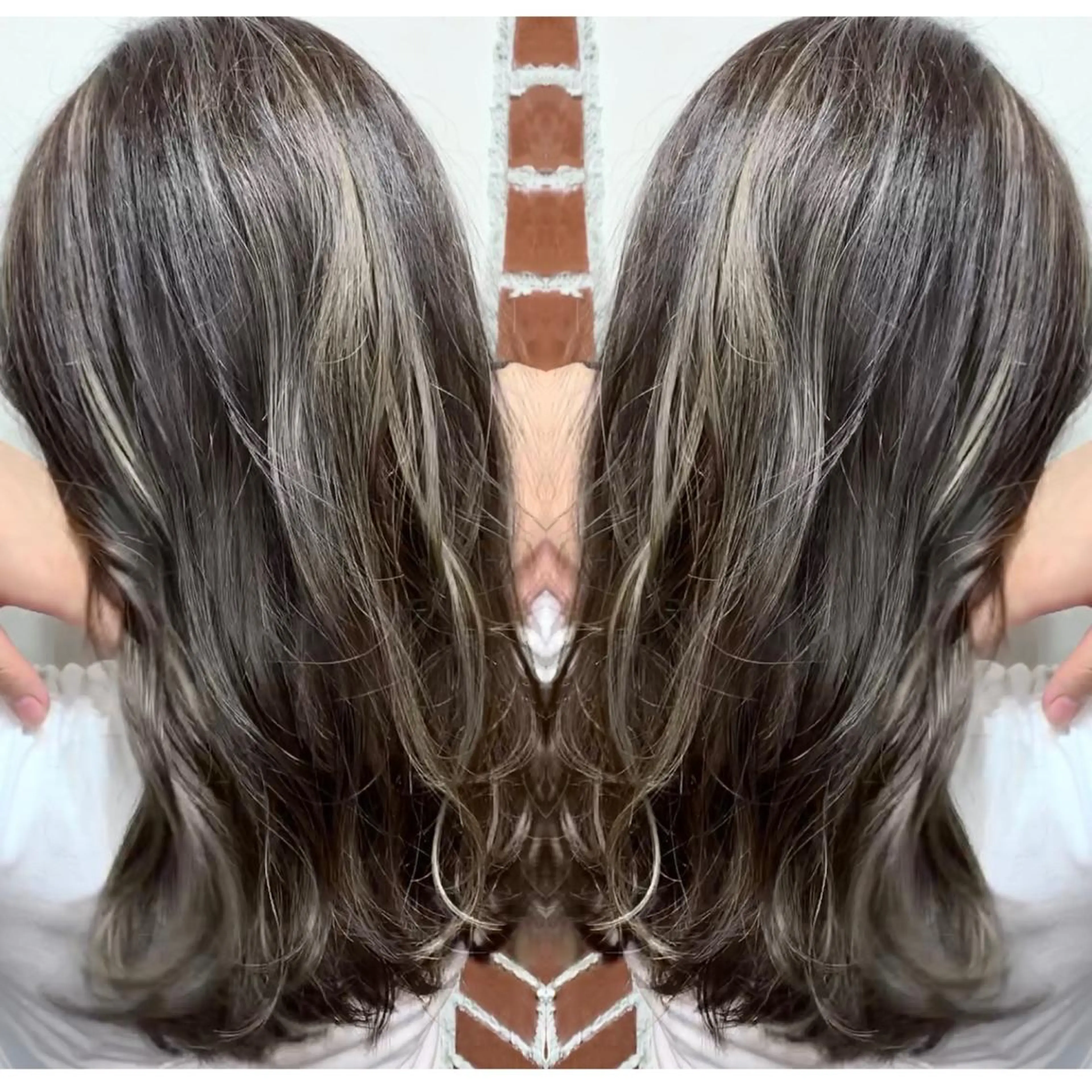 セミロング カラー ヘアカラー トリートメント 岡崎勇人/レイヤー/ 韓国/ケラチンTRのヘアスタイル