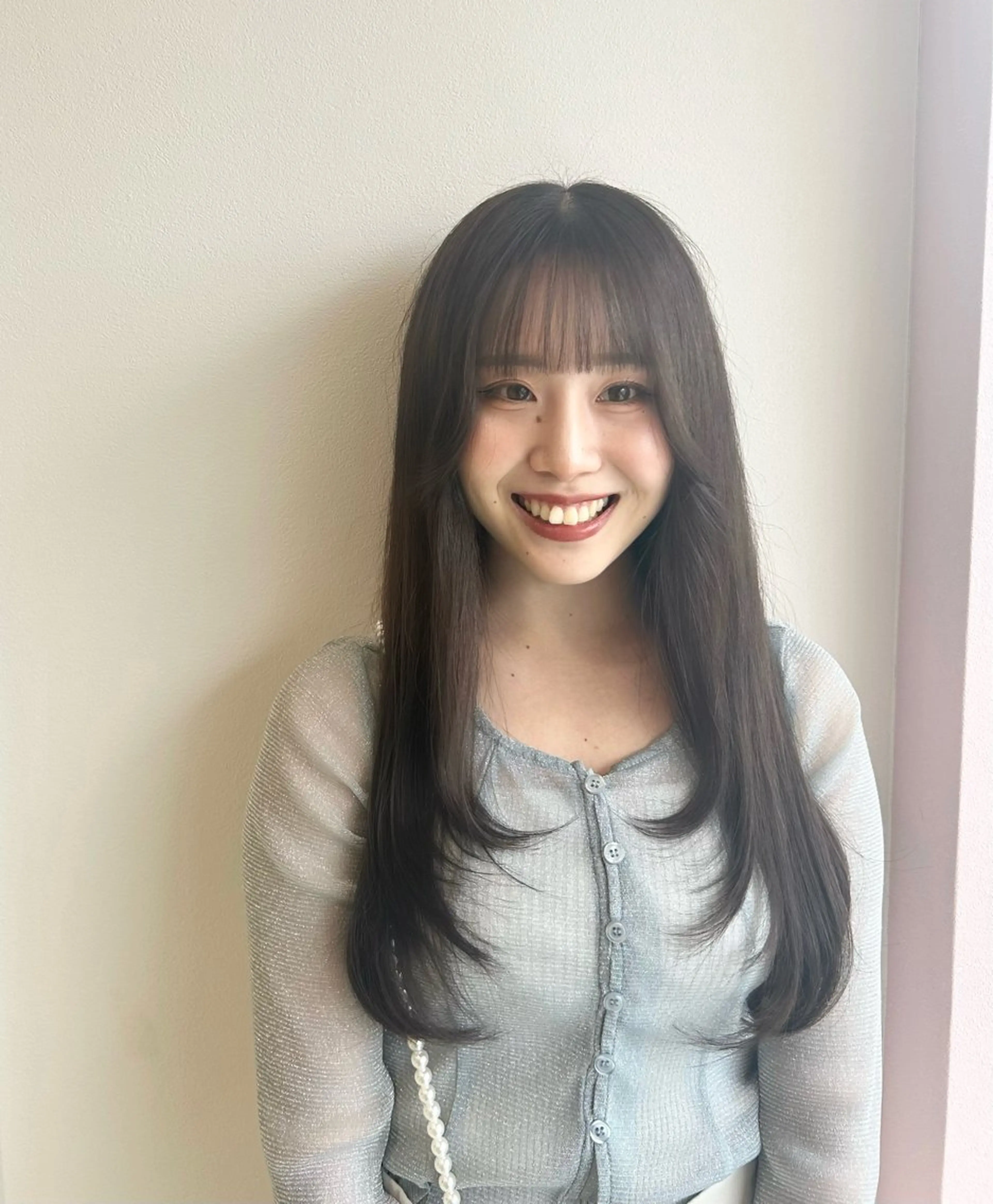 ロング カラー 髪質改善 レイヤーカット ロング 💙ルル💙 ハイトーン/レイヤーのヘアスタイル