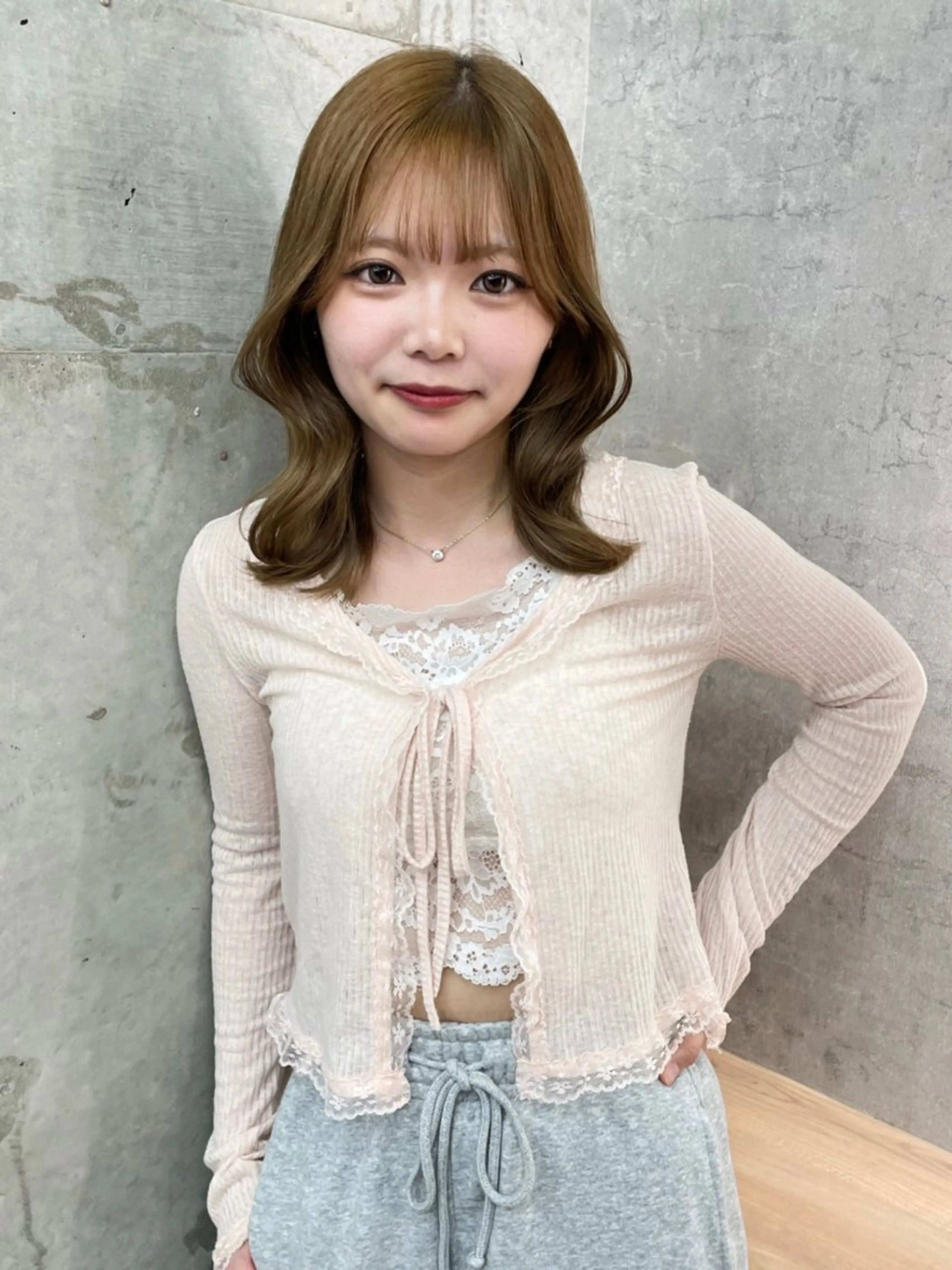 ミディアム カラー ベージュカラー ブリーチ ケアブリーチ ハイトーンカラー ヘアカラー ブリーチ/ベージュ 💕/momoaのヘアスタイル