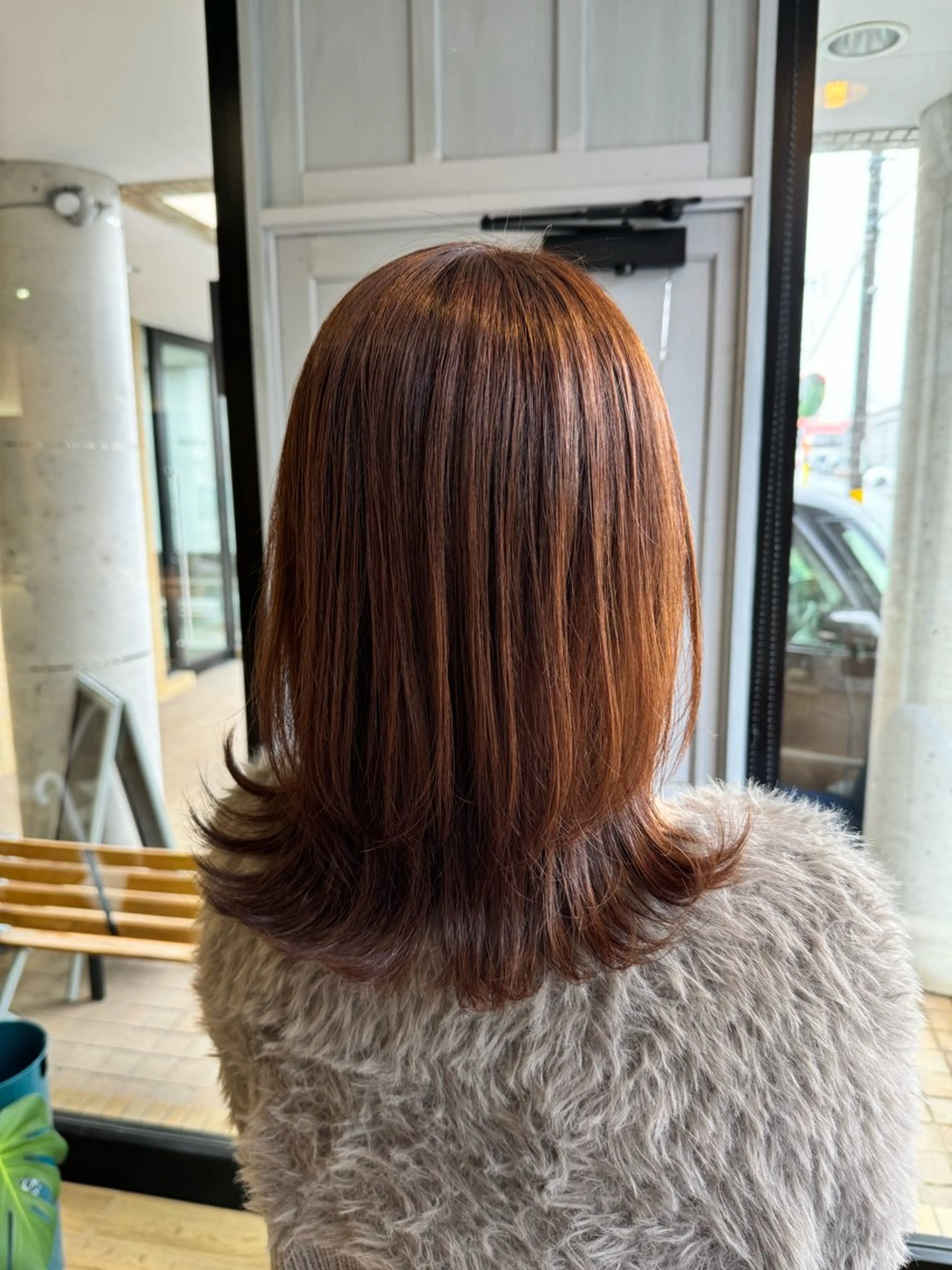 ロング カラー ベージュカラー ピンクカラー ピンクベージュ ツキダテ ユイのヘアスタイル