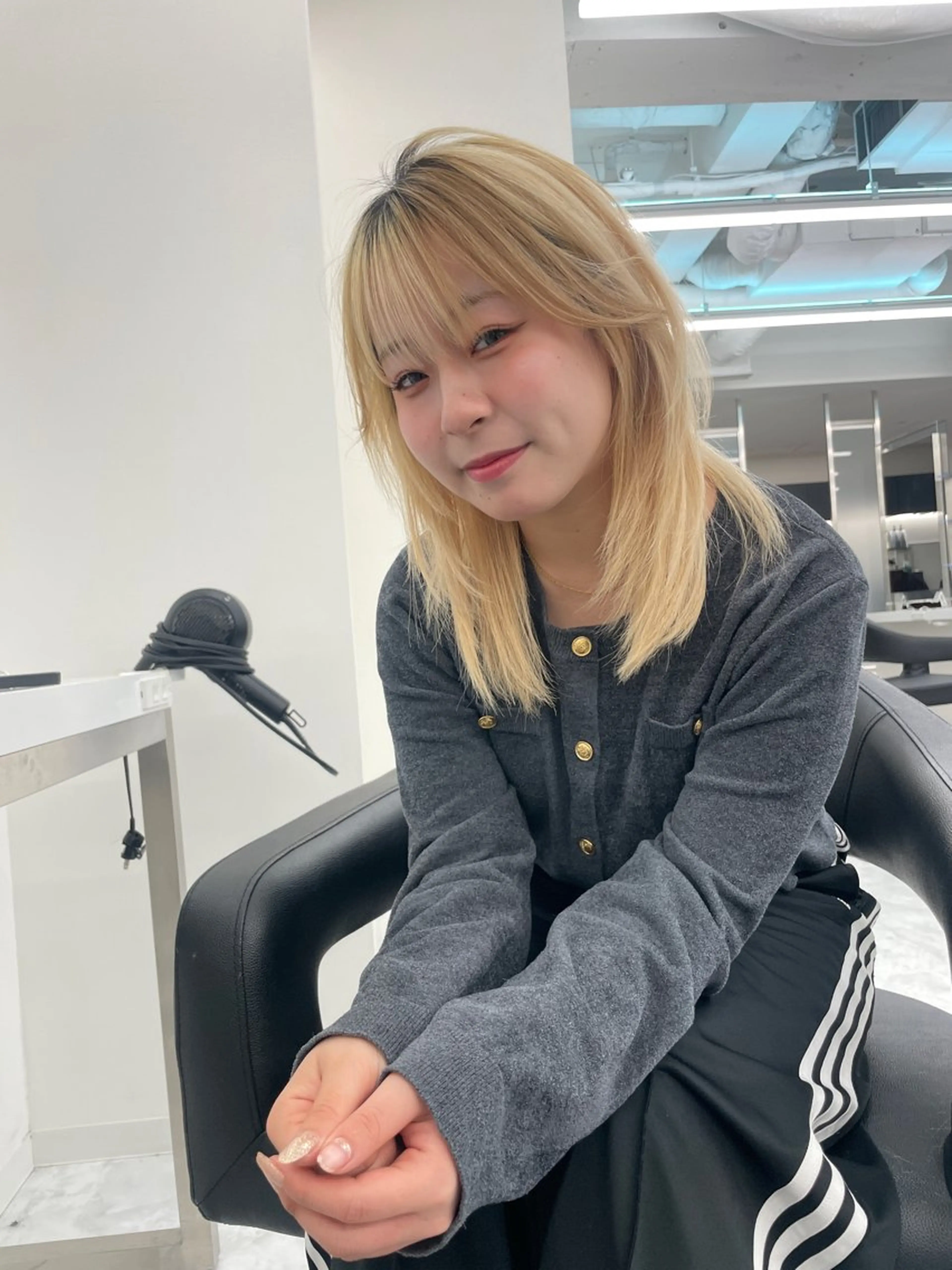 ミディアム カラー カット ヘアカラー パーマ 藍斗｜透明感カラー /レイヤーのヘアスタイル