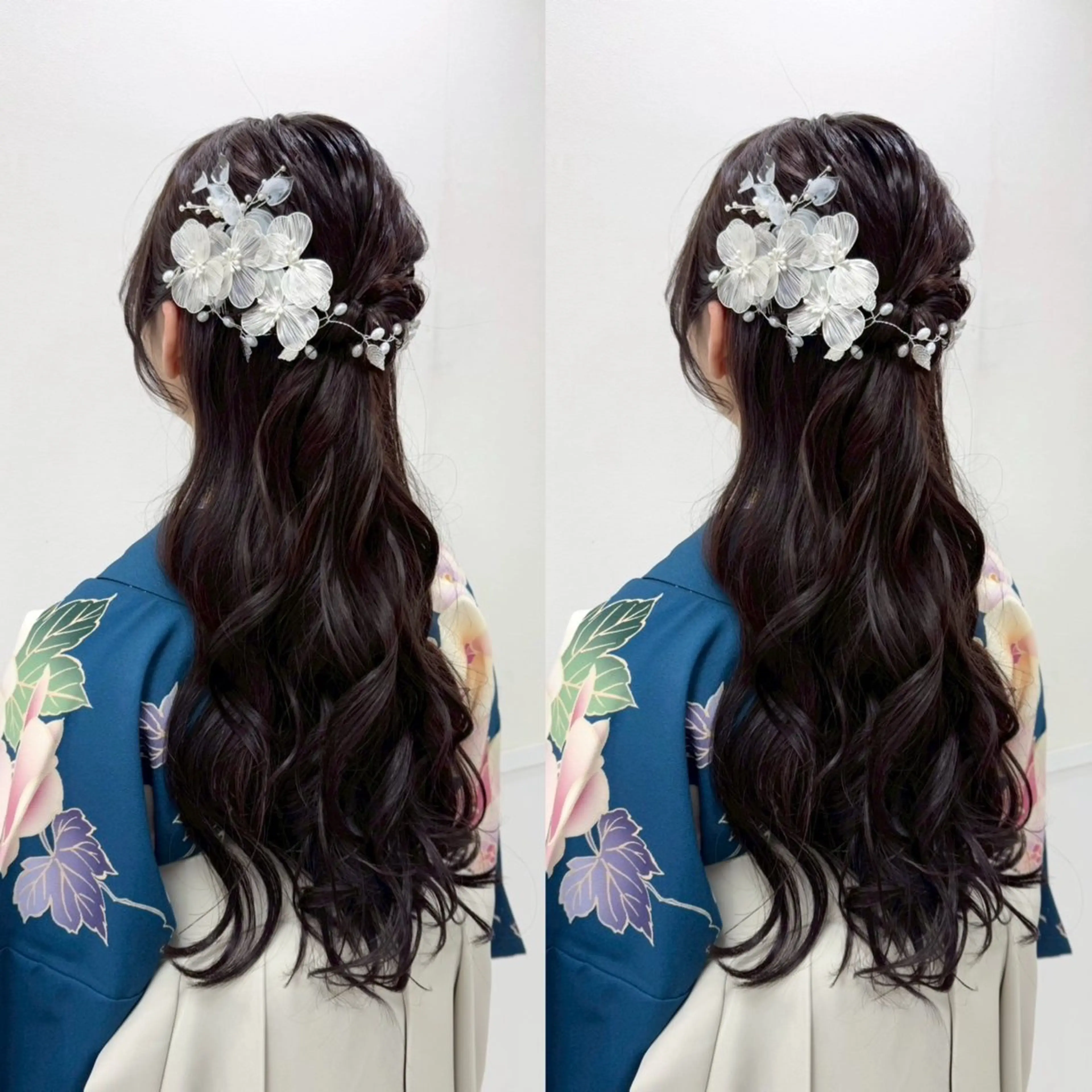 ロング ヘアアレンジ 結婚式・ブライダル ロング カット ヘアカラー エクステ ヘアセット 羽エク指名No1✨️ シールエク🌙しぇるのヘアスタイル