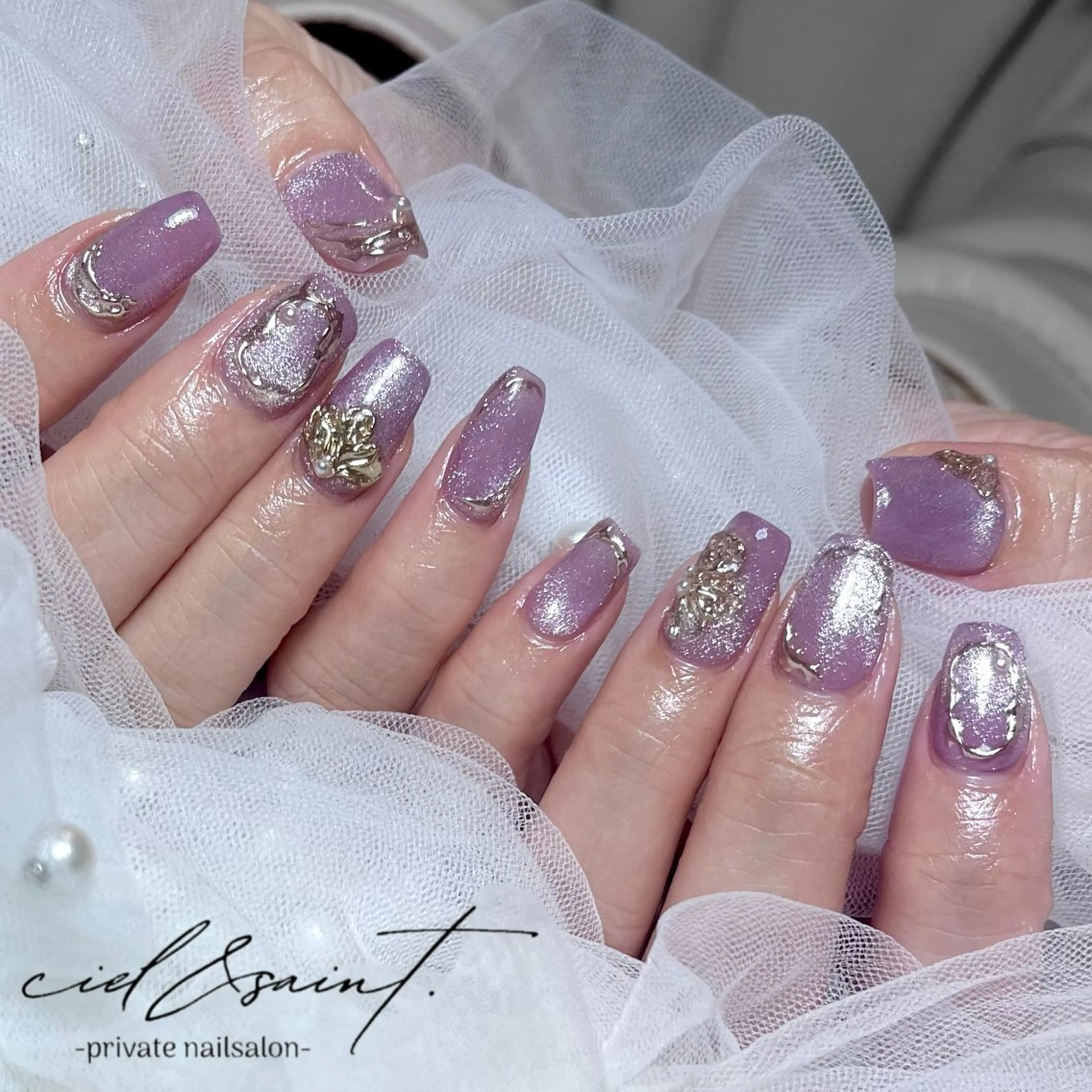 ネイル ハンドネイル nail salon ciel&saintのネイルデザイン