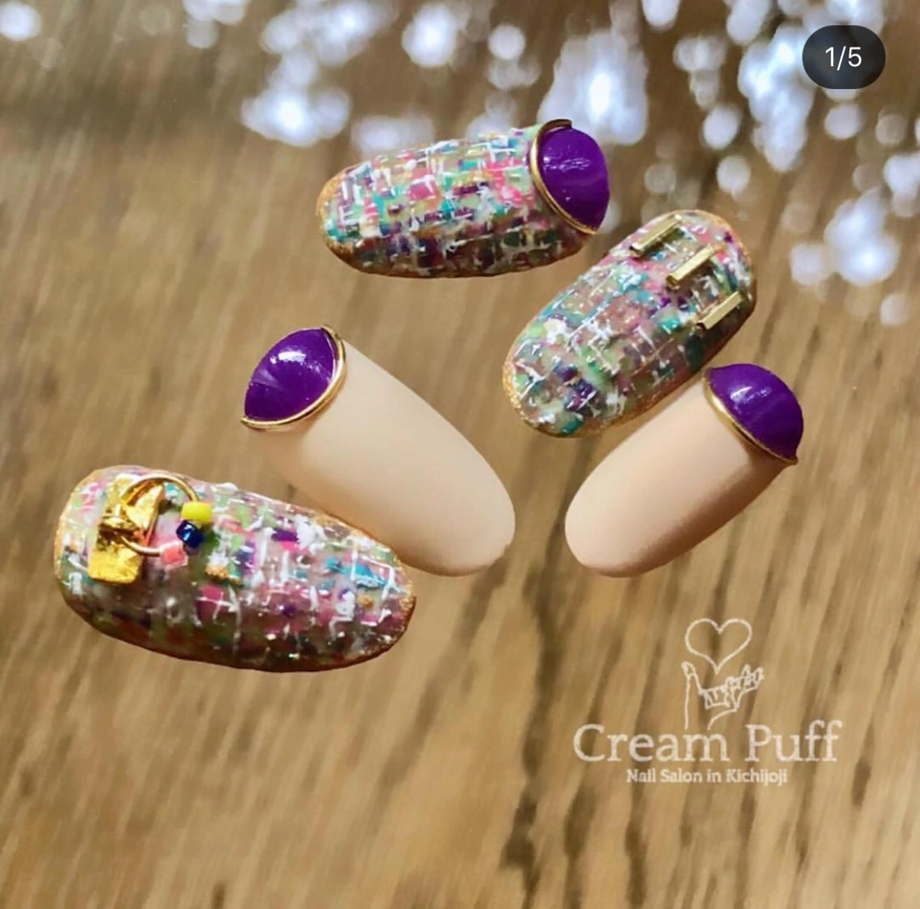 ネイル ツイードネイル HAMANO MIKAのネイルデザイン