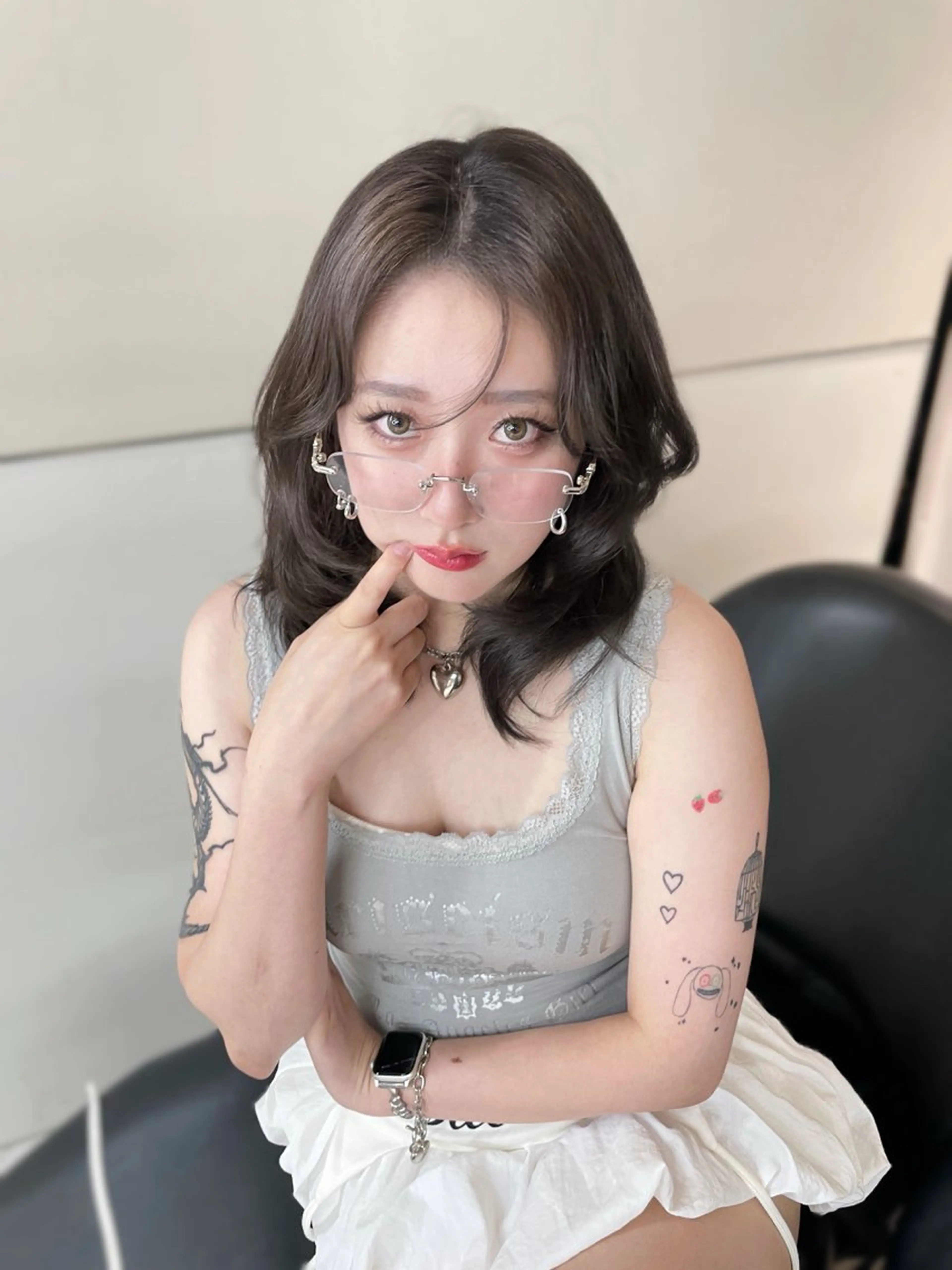 ミディアム MOE 福岡韓国ヘア✧︎のヘアスタイル