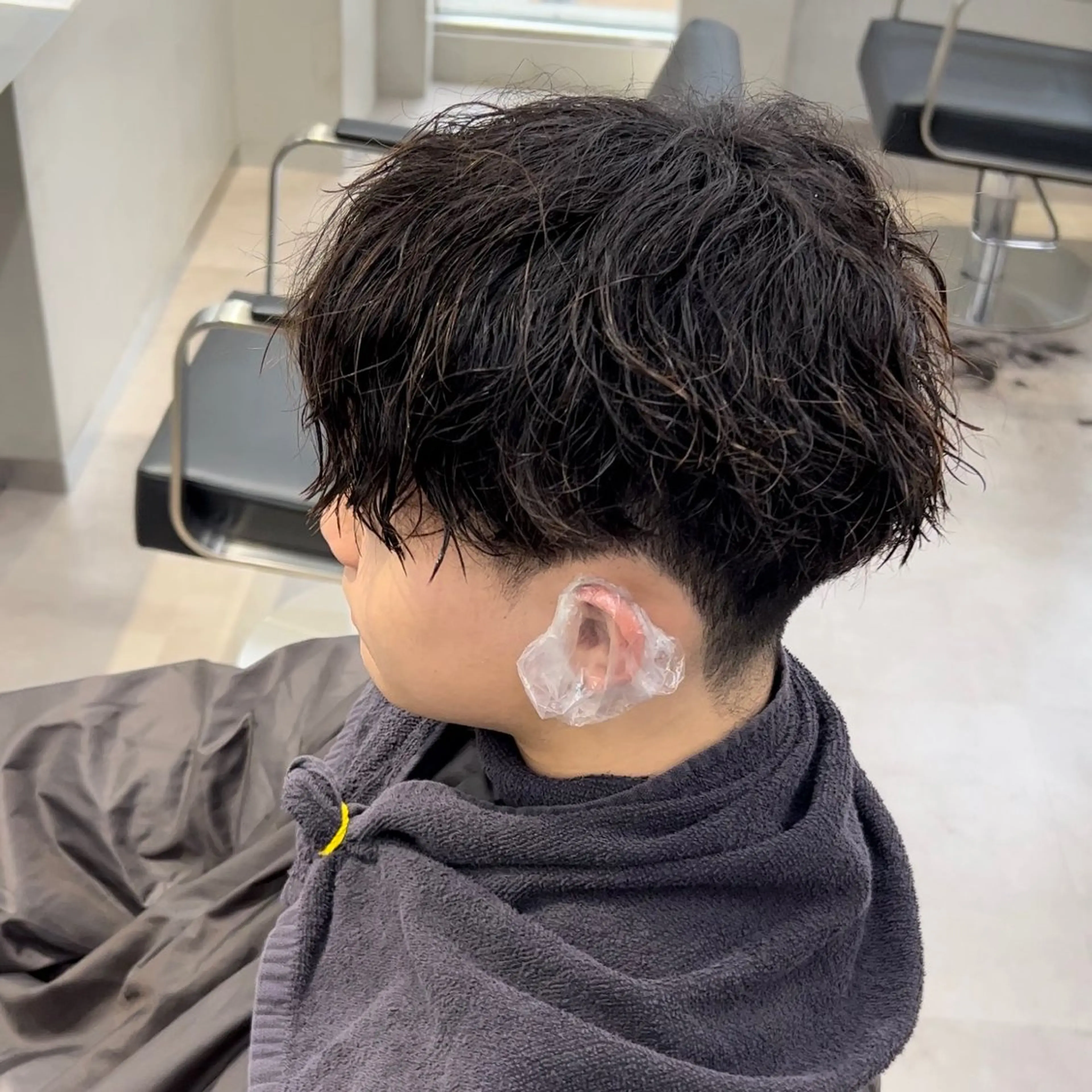 ショート メンズ 曲がる縮毛矯正 LIBER 　岩名のヘアスタイル