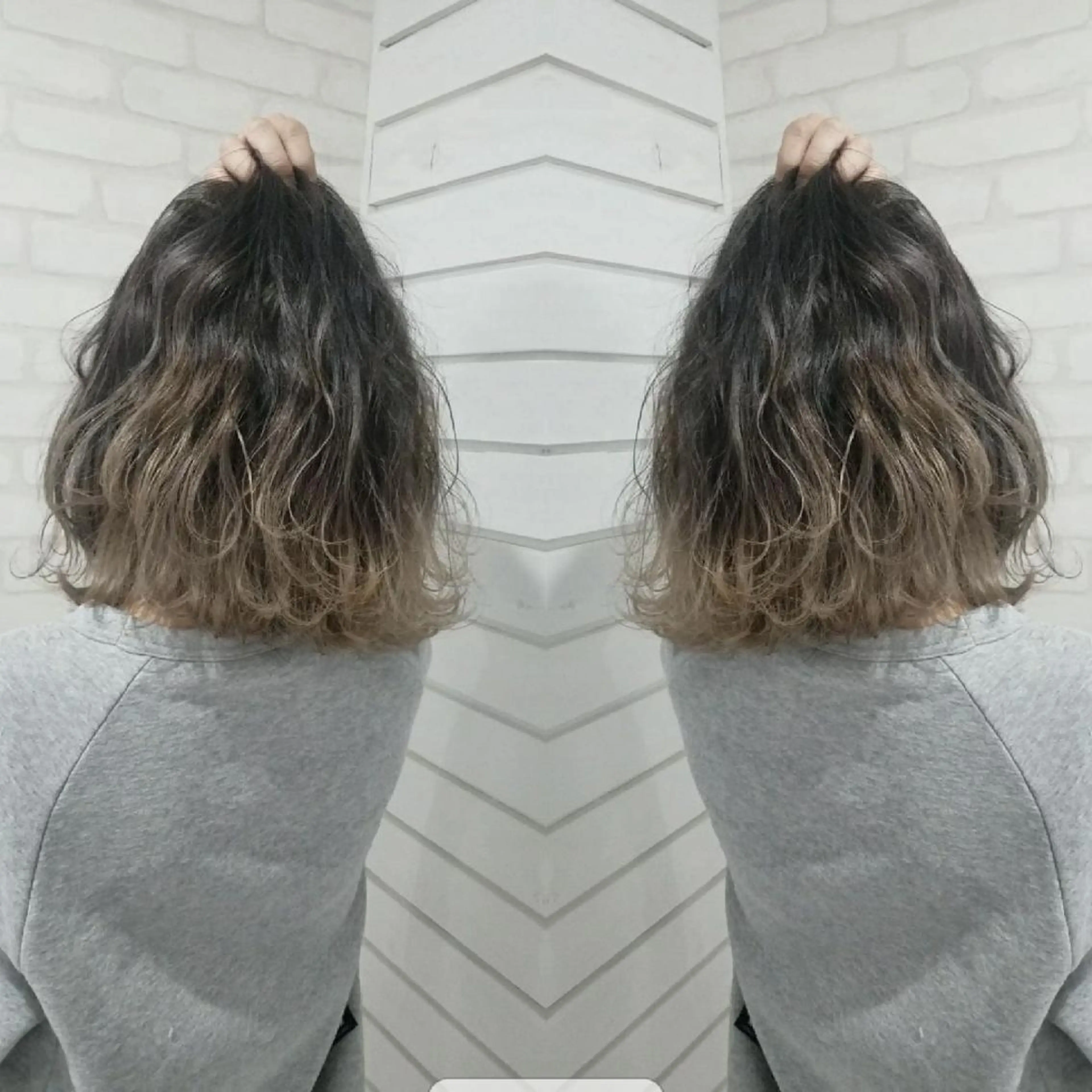ミディアム 今中 小百合のヘアスタイル