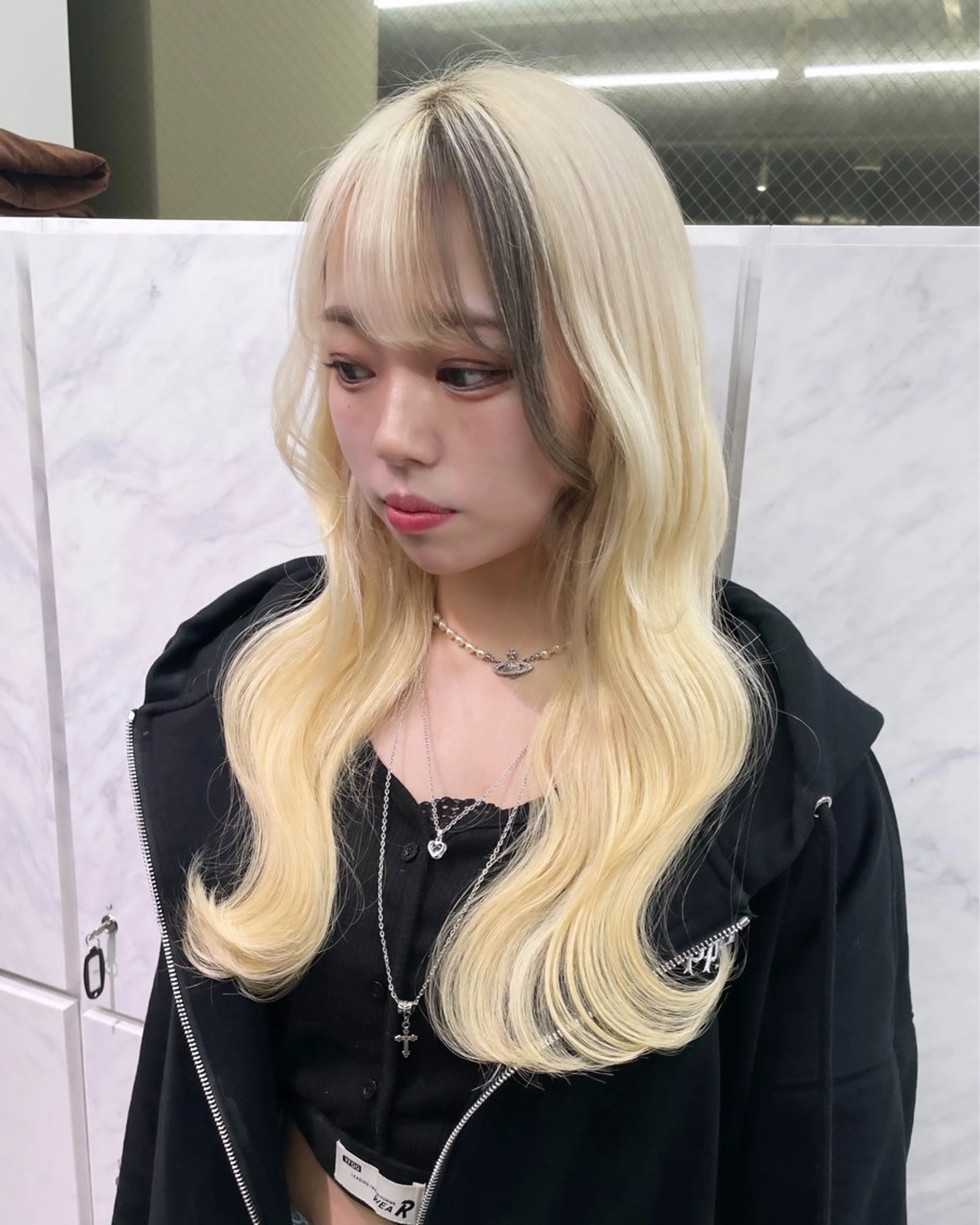 ロング カラー ヘアアレンジ プルエクステ ブロンド エクステ ロング エクステ 🎀プルエクステ みまひかる🎀のヘアスタイル