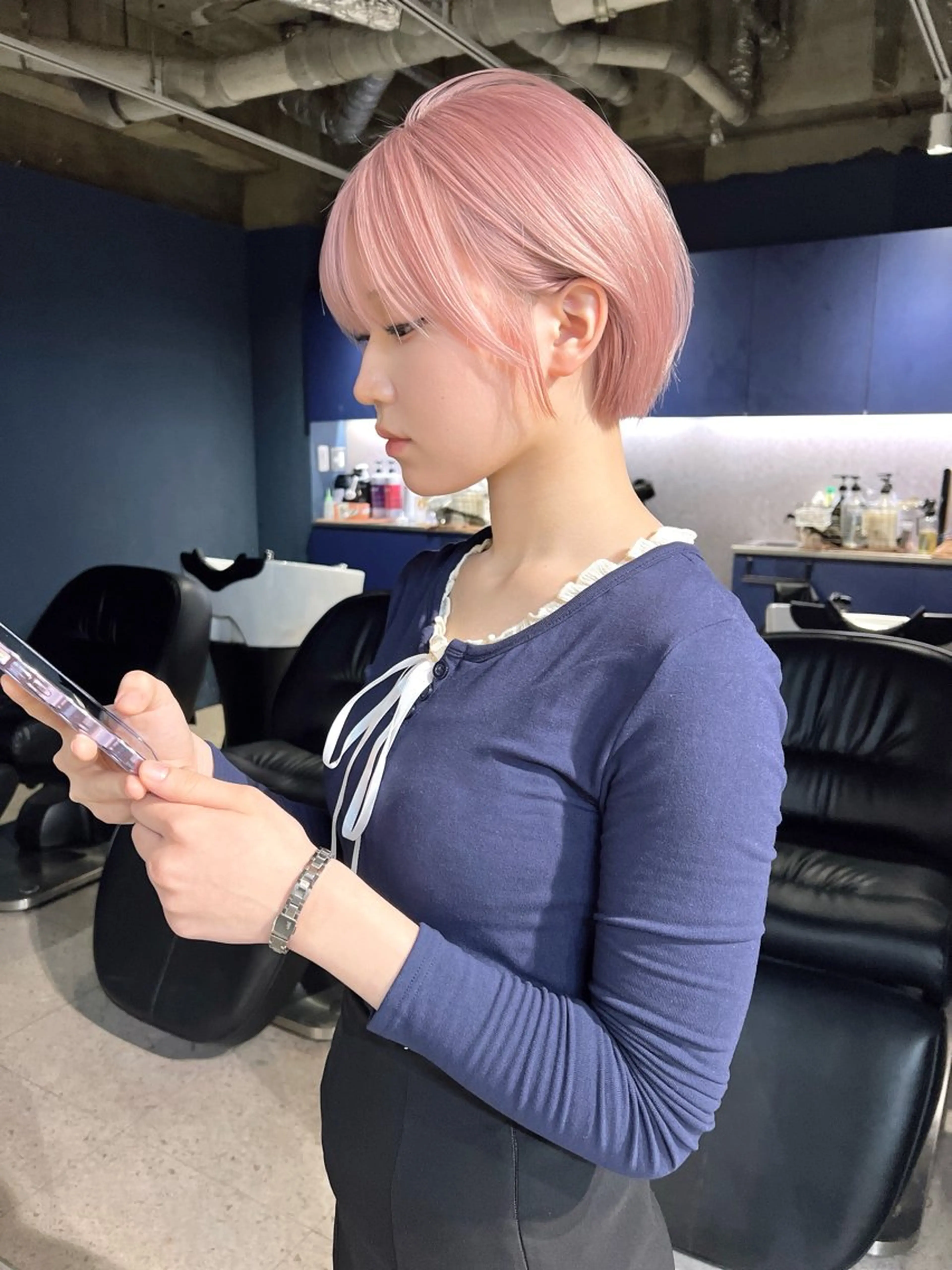 ショート カラー 🌈ハイトーン/ボブ 🌈のヘアスタイル