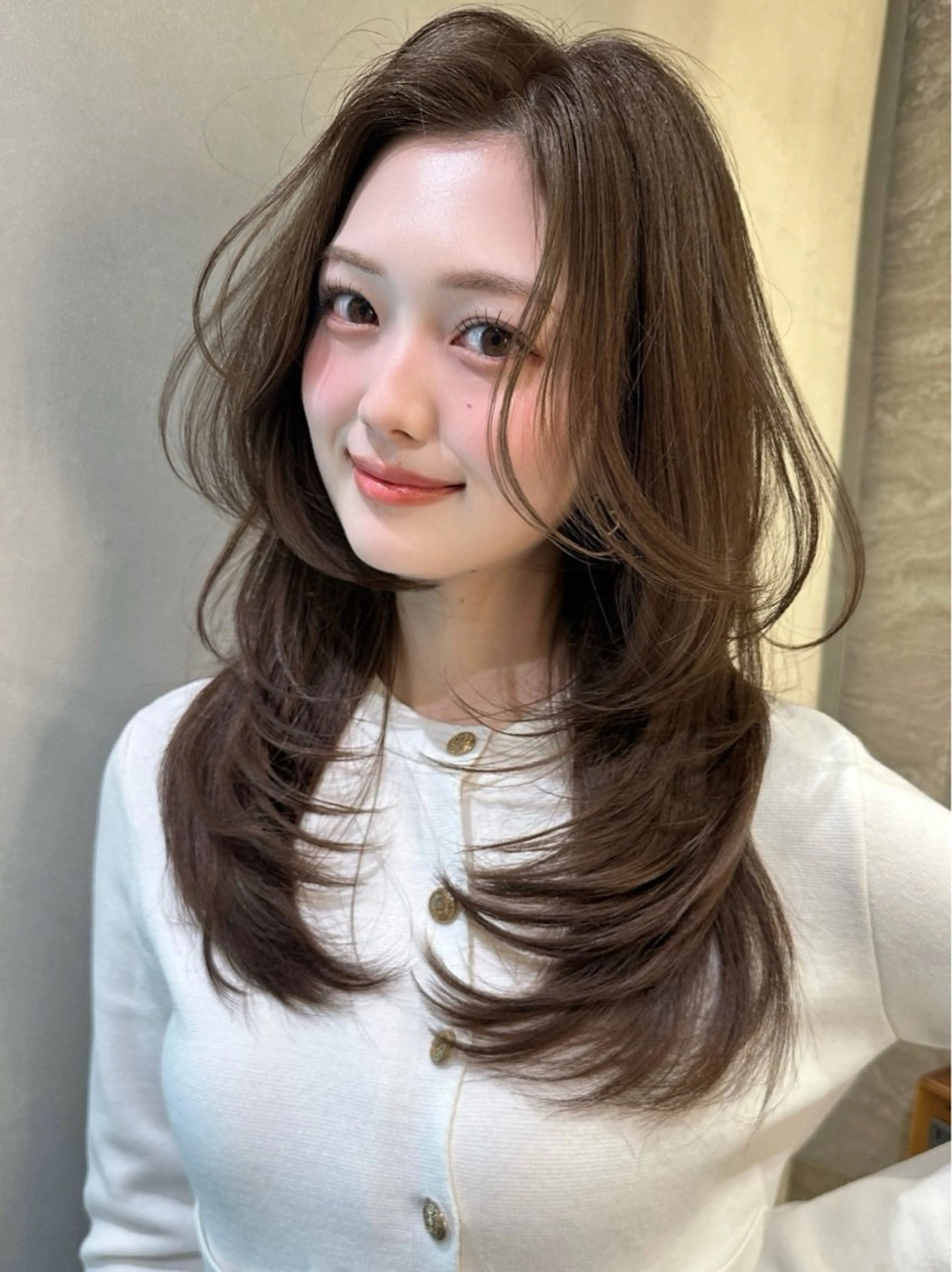 セミロング カット ヘアカラー トリートメント レイヤー/髪質改善 Lond ambreのヘアスタイル