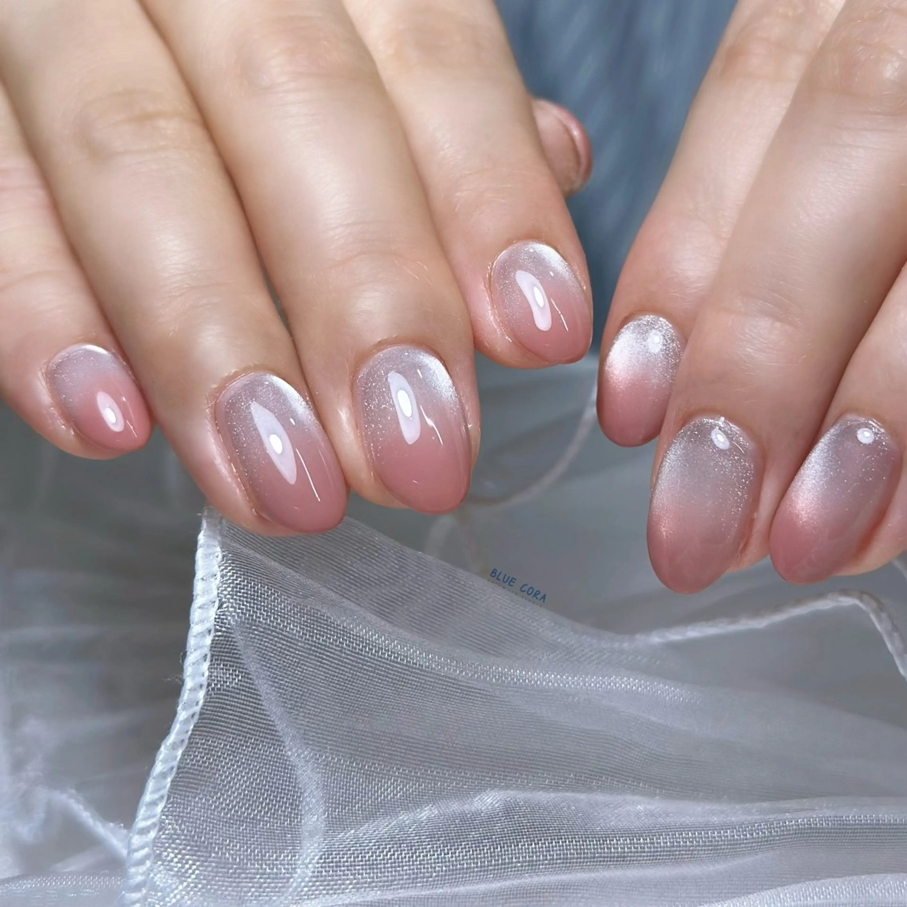 ネイル マグネットネイル ハンドネイル BLUE CORAのネイルデザイン