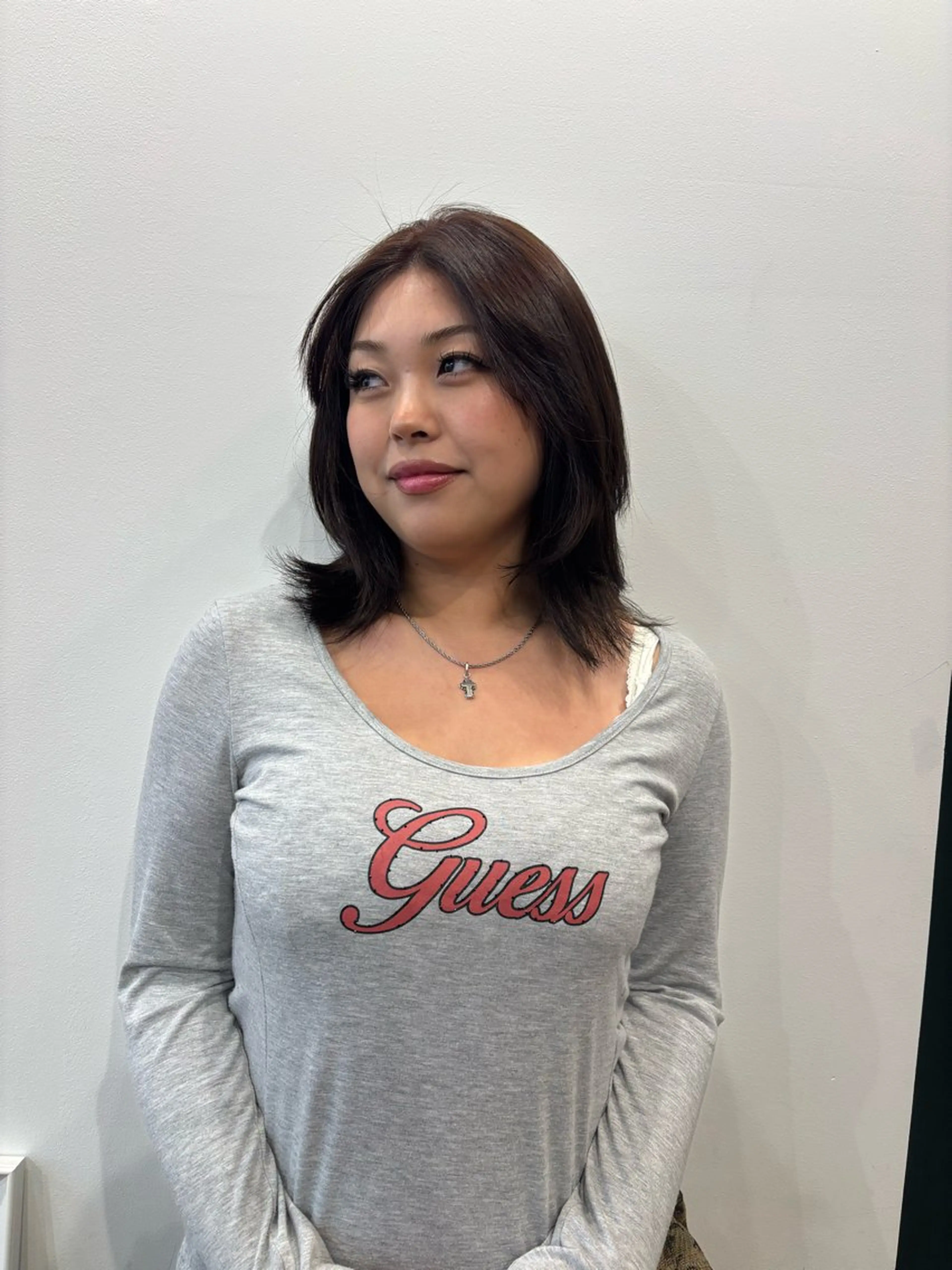 ミディアム カラー ブラウンカラー チョコレートブラウン ヘアカラー ハードパーマ Rico💜のヘアスタイル