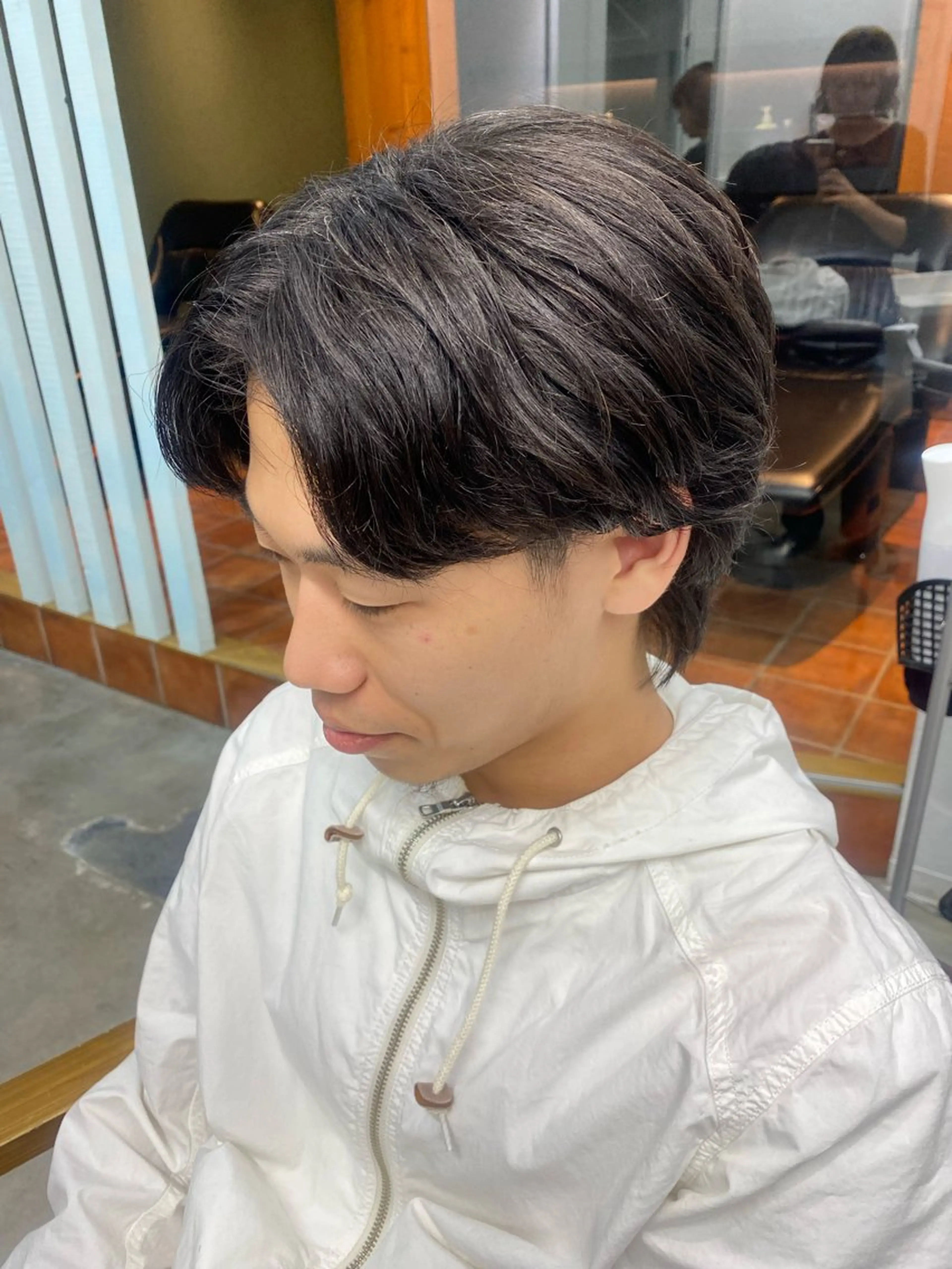 ショート メンズ カット トリートメント レイヤーボブ/ 艶カラー/サナ🌼のヘアスタイル