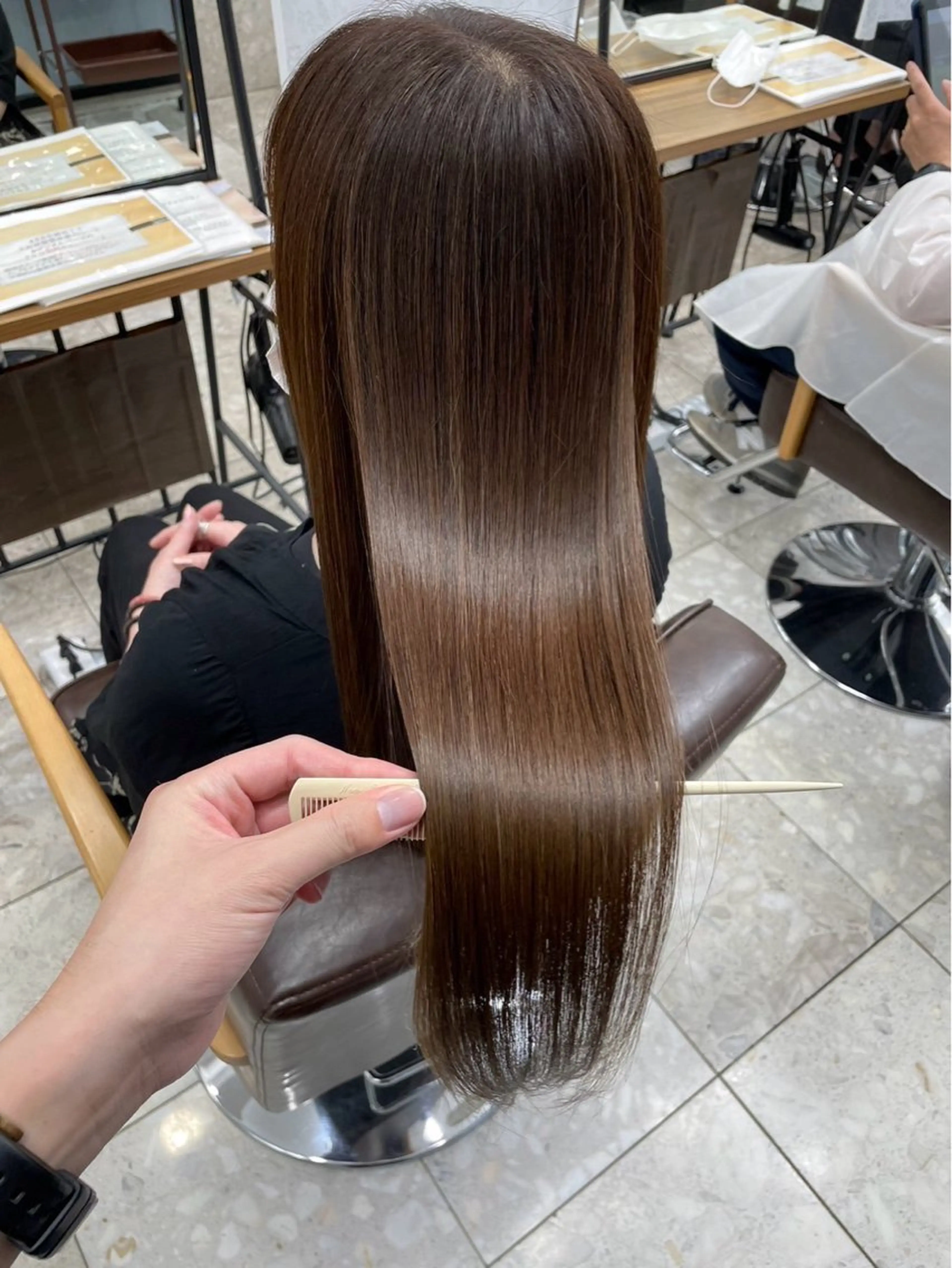 ロング 髪質改善×白髪ぼかし 美容師✂️武澤龍賀のヘアスタイル